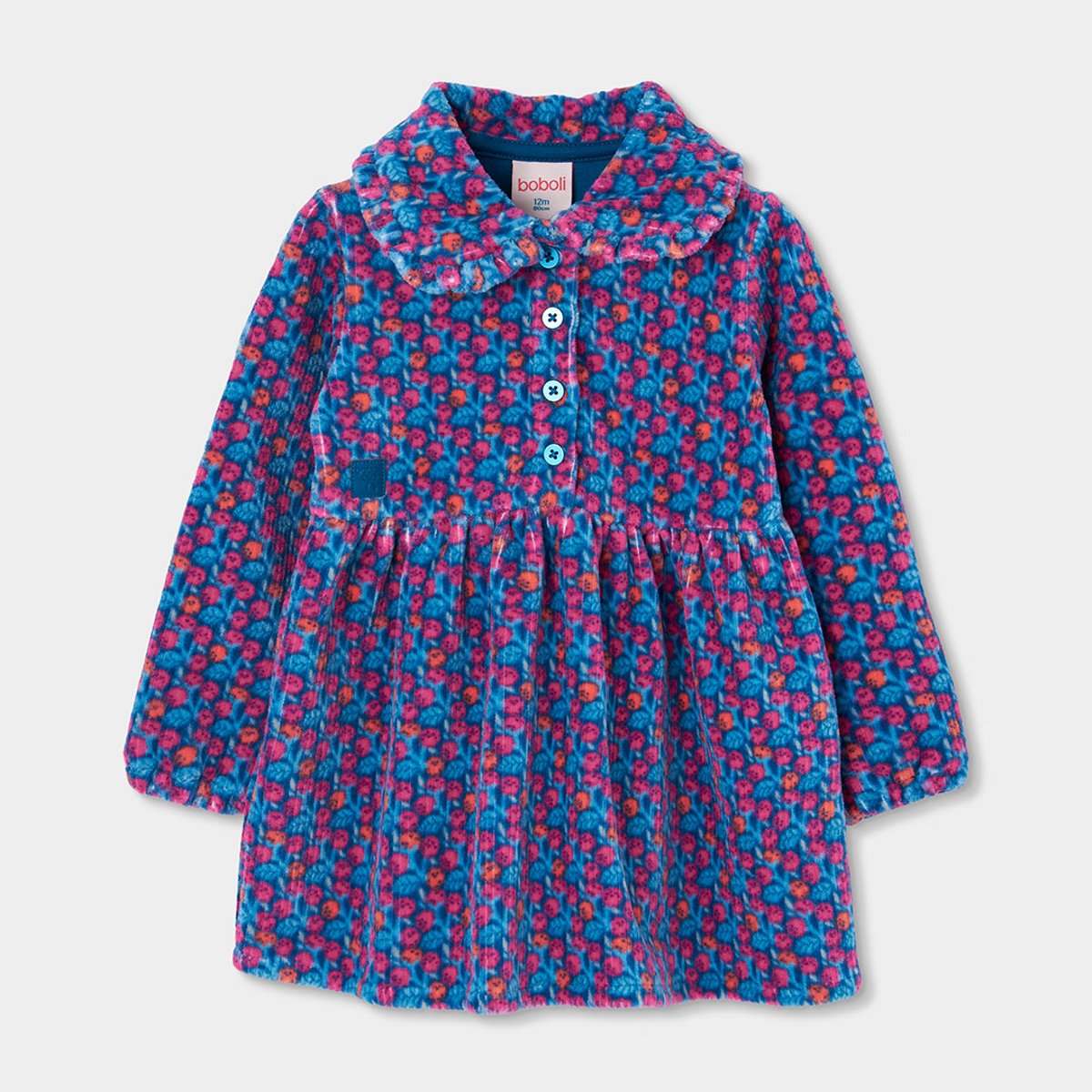 Robe en maille imprimée fleurs multicolore, BOBOLI