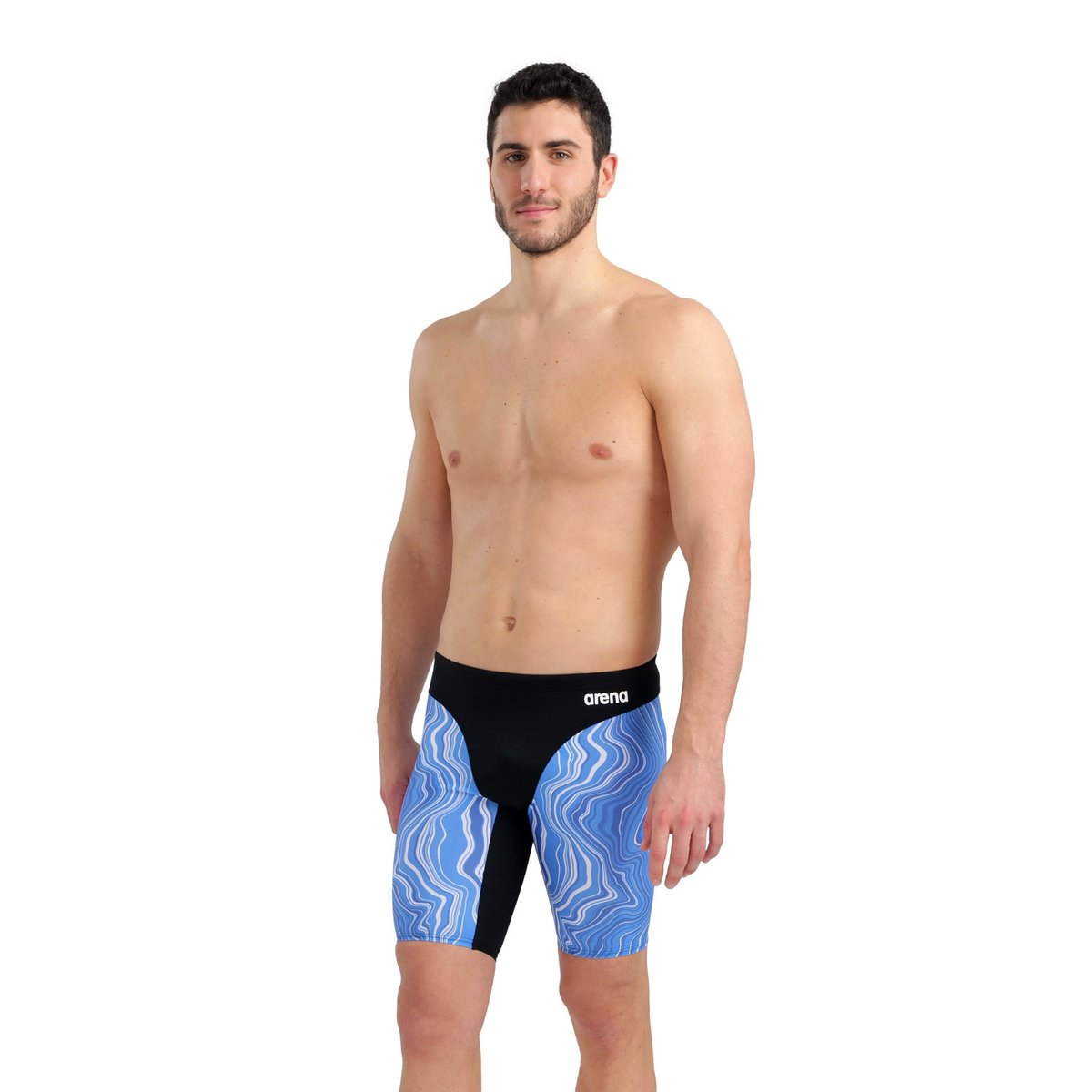 Jammer de bain Marbled black-royal multi, ARENA