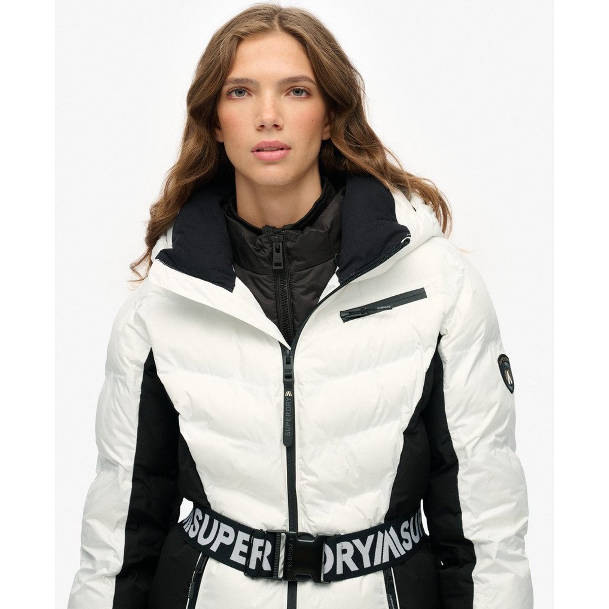 Veste Matelassée de Ski Luxe à Ceinture optic, SUPERDRY