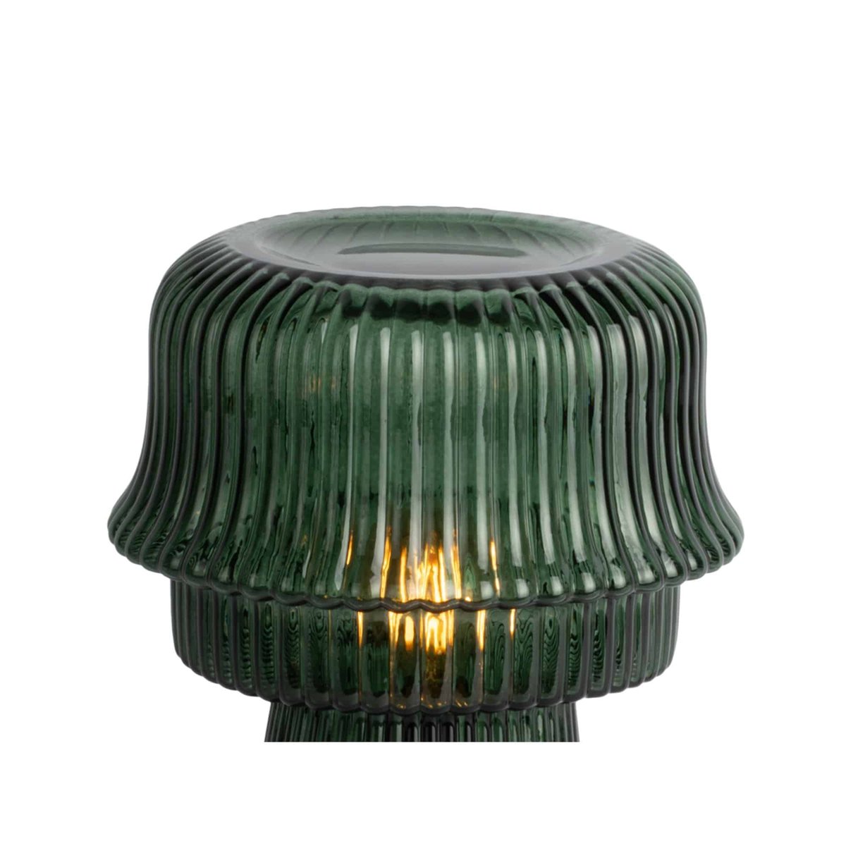 Lampe De Table Verre CADIZ CORDED vert foncé, LEITMOTIV