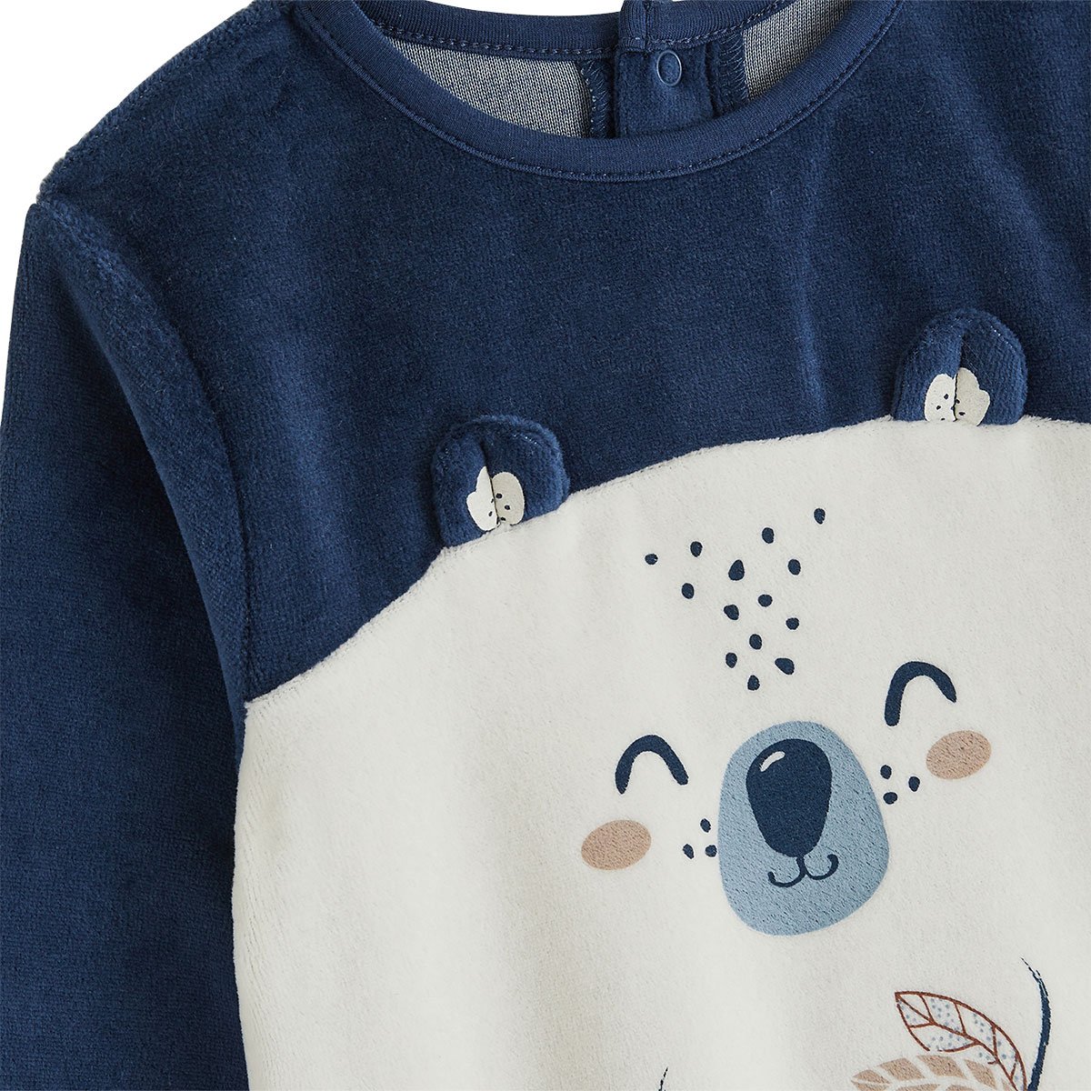 Lot de 2 pyjamas enfant 2 pièces en velours Mathéo bleu, PETIT BEGUIN