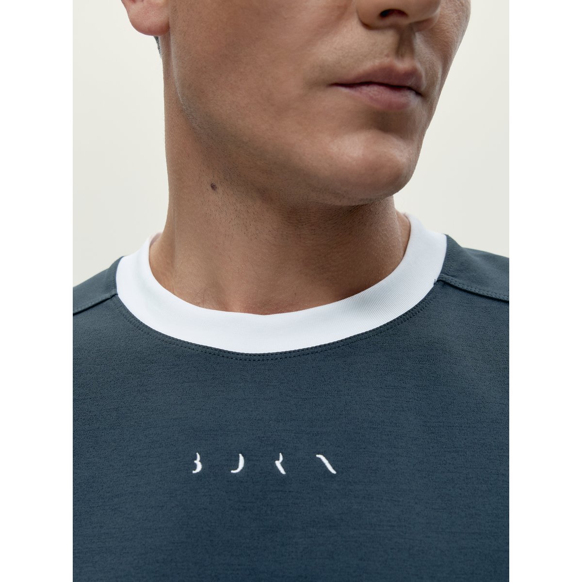 T-shirt de sport homme Layer Manches courtes coupe oversize gris charbon, BORN