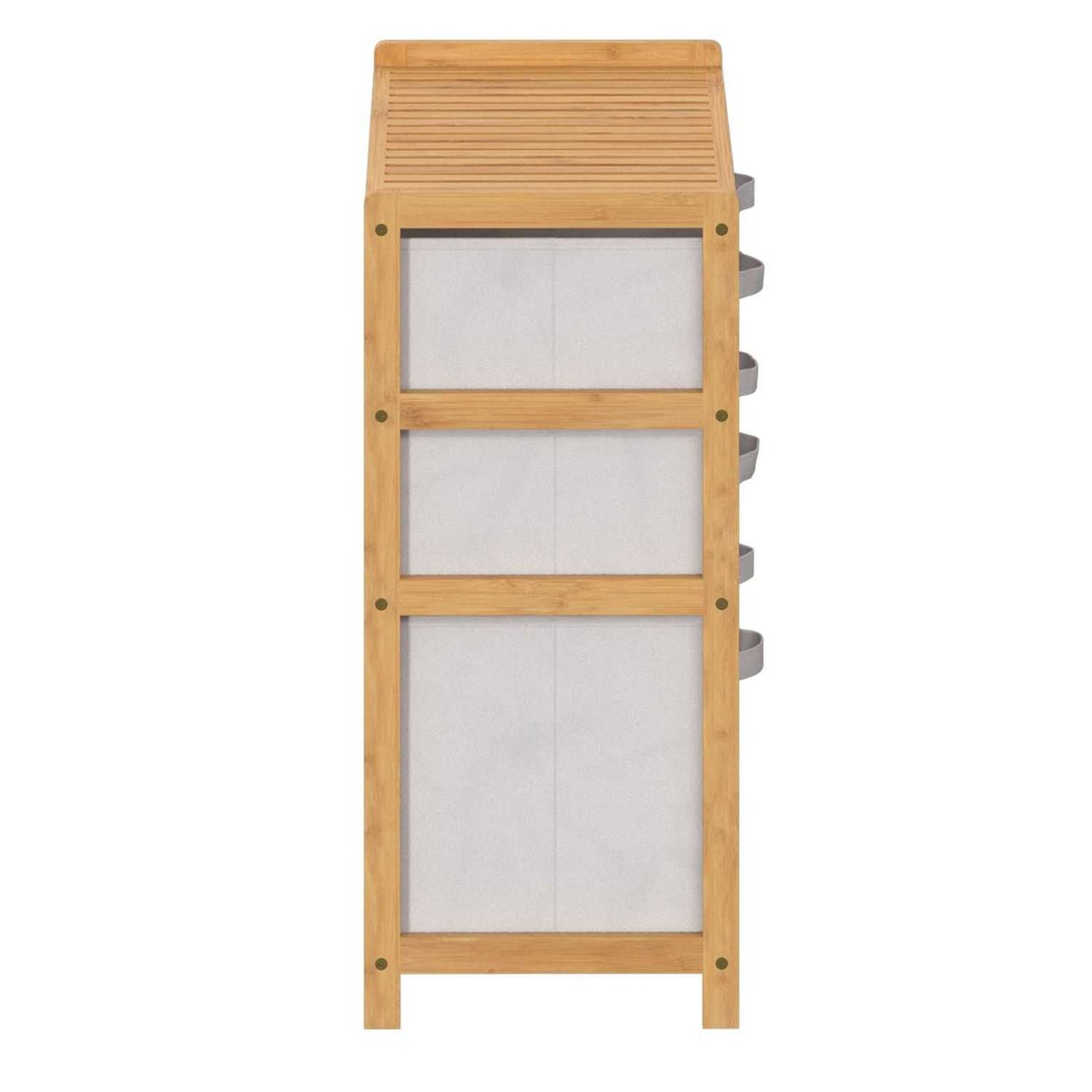 Meuble étagère double en bambou 6 paniers de rangement MIX'N MODUL marron, ATMOSPHERA