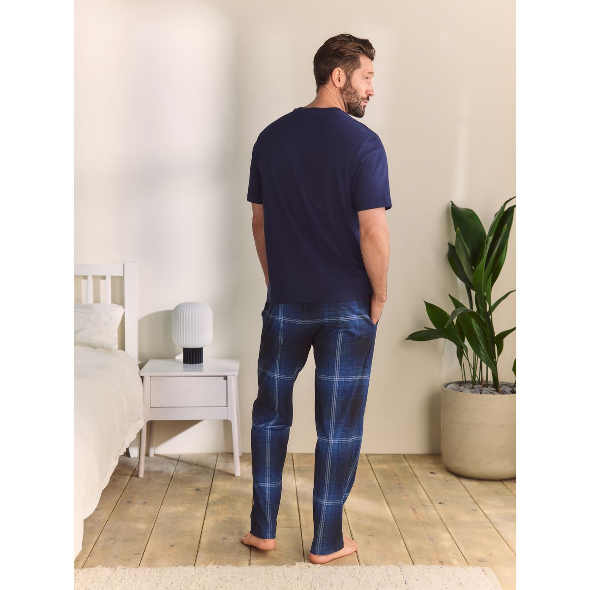 Ensemble pyjama en jersey à manches courtes bleu marine, NEXT