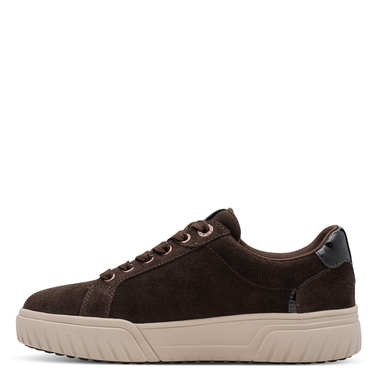 Basket talon bloc marron antilope combiné, TAMARIS