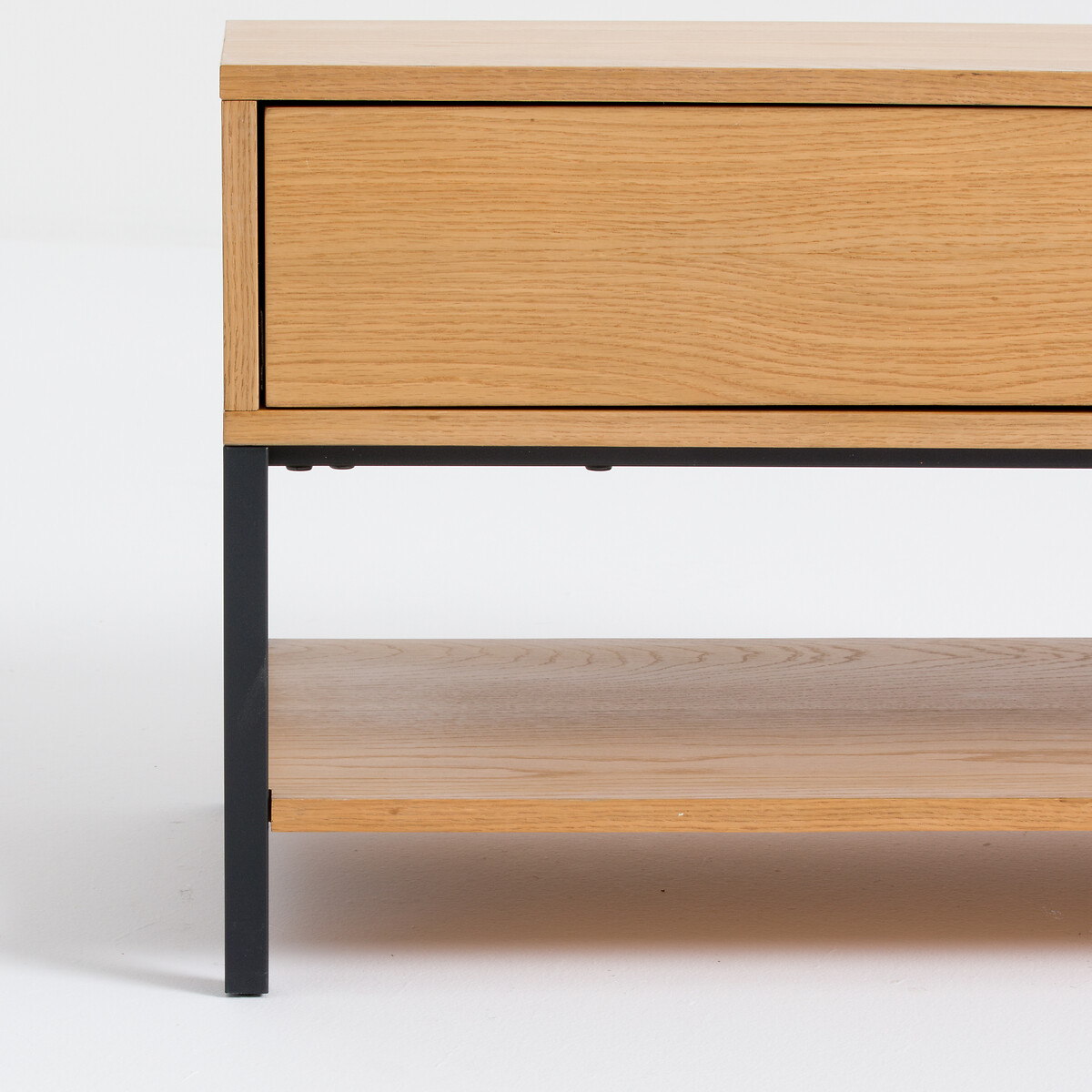 Banc d'entrée métal acier plaqué chêne, Alvan plaqué chêne, LA REDOUTE INTERIEURS