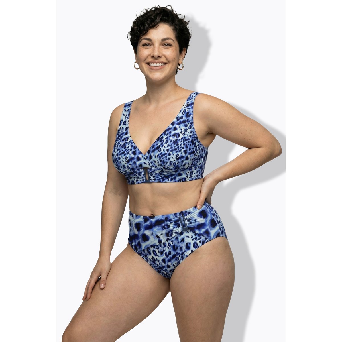 Bikini à bonnets souples bleu foncé, ULLA POPKEN