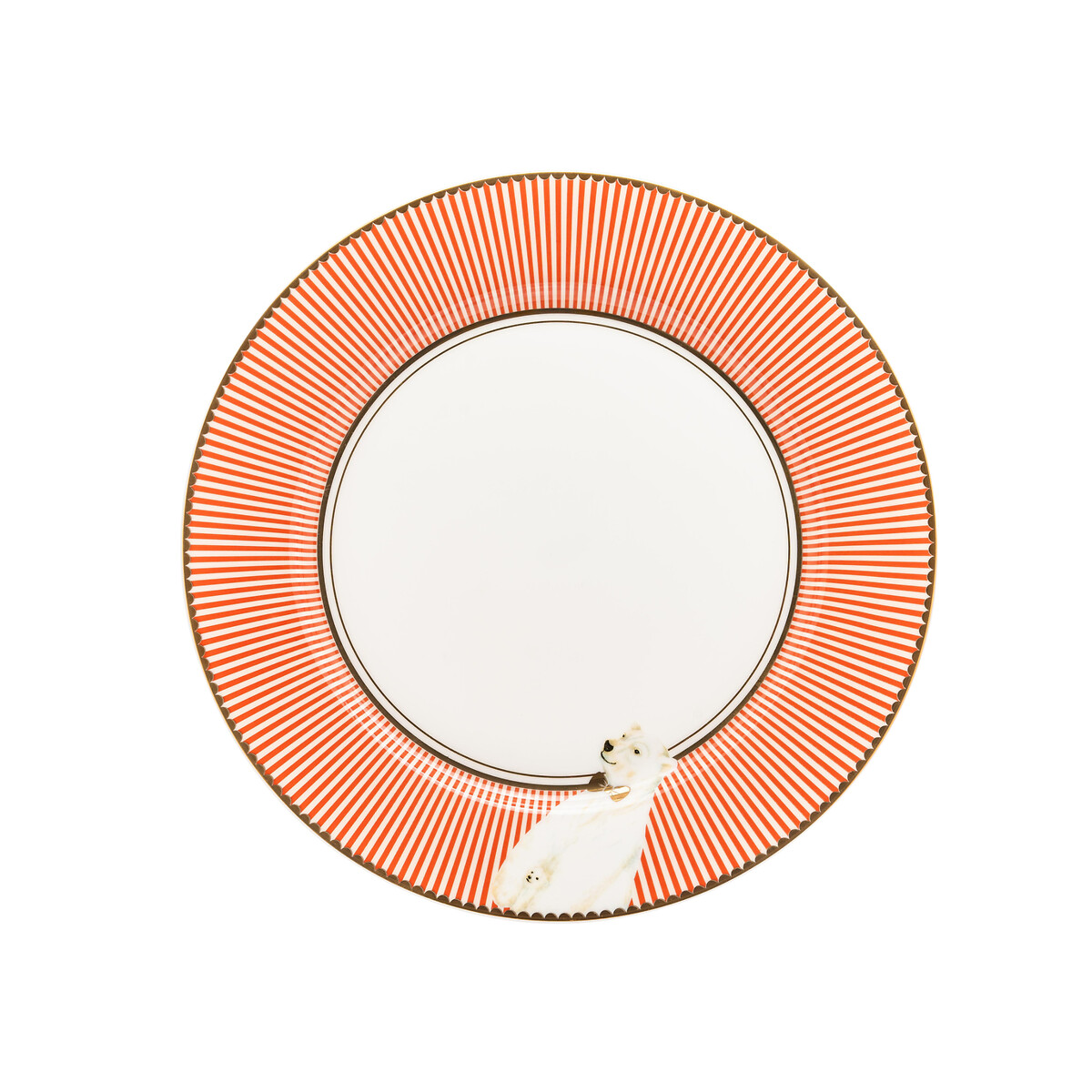 26cm Xmas Polar Bear Dinner Plate red, YVONNE ELLEN