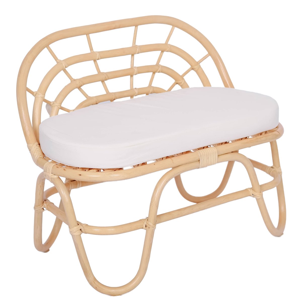 Canapé pour enfants, rotin naturel, SORONG marron, NORDLYS