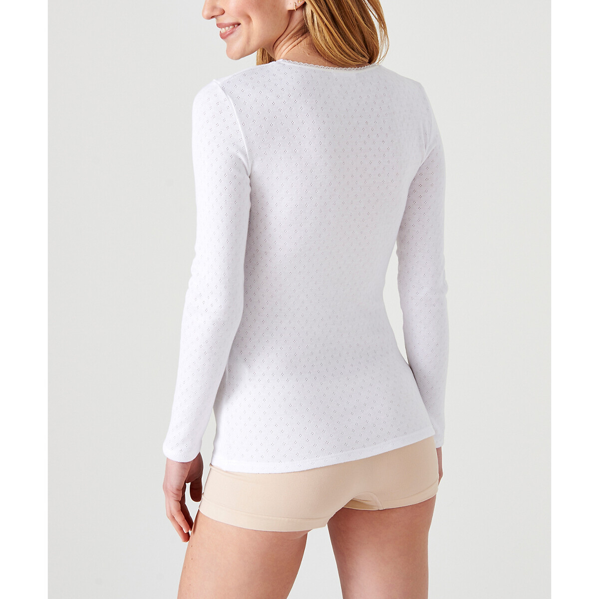 Camisola de mangas compridas Thermolactyl, grau 4 branco, DAMART
