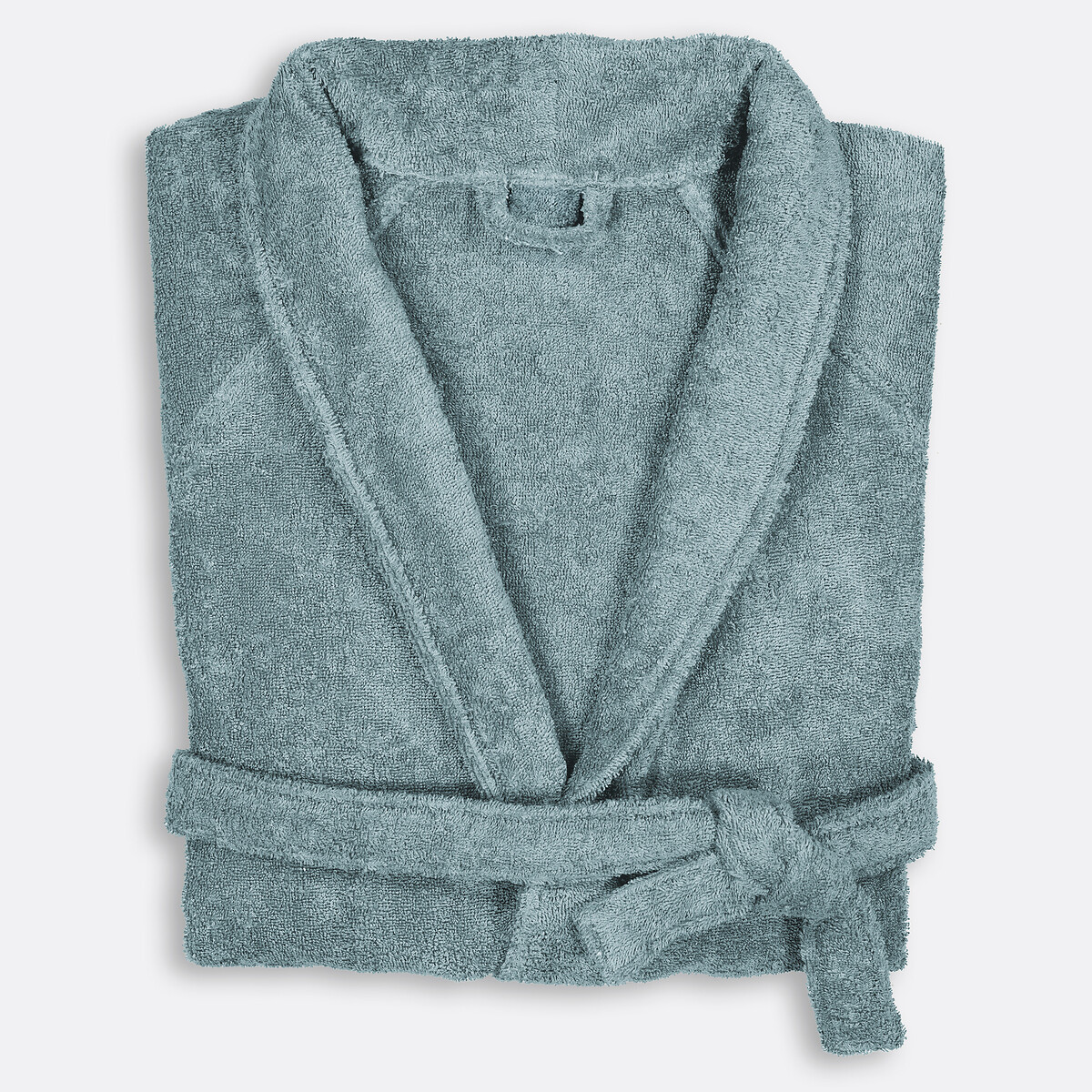 Peignoir éponge col châle 450g/m², Haxel bleu grisé, LA REDOUTE INTERIEURS