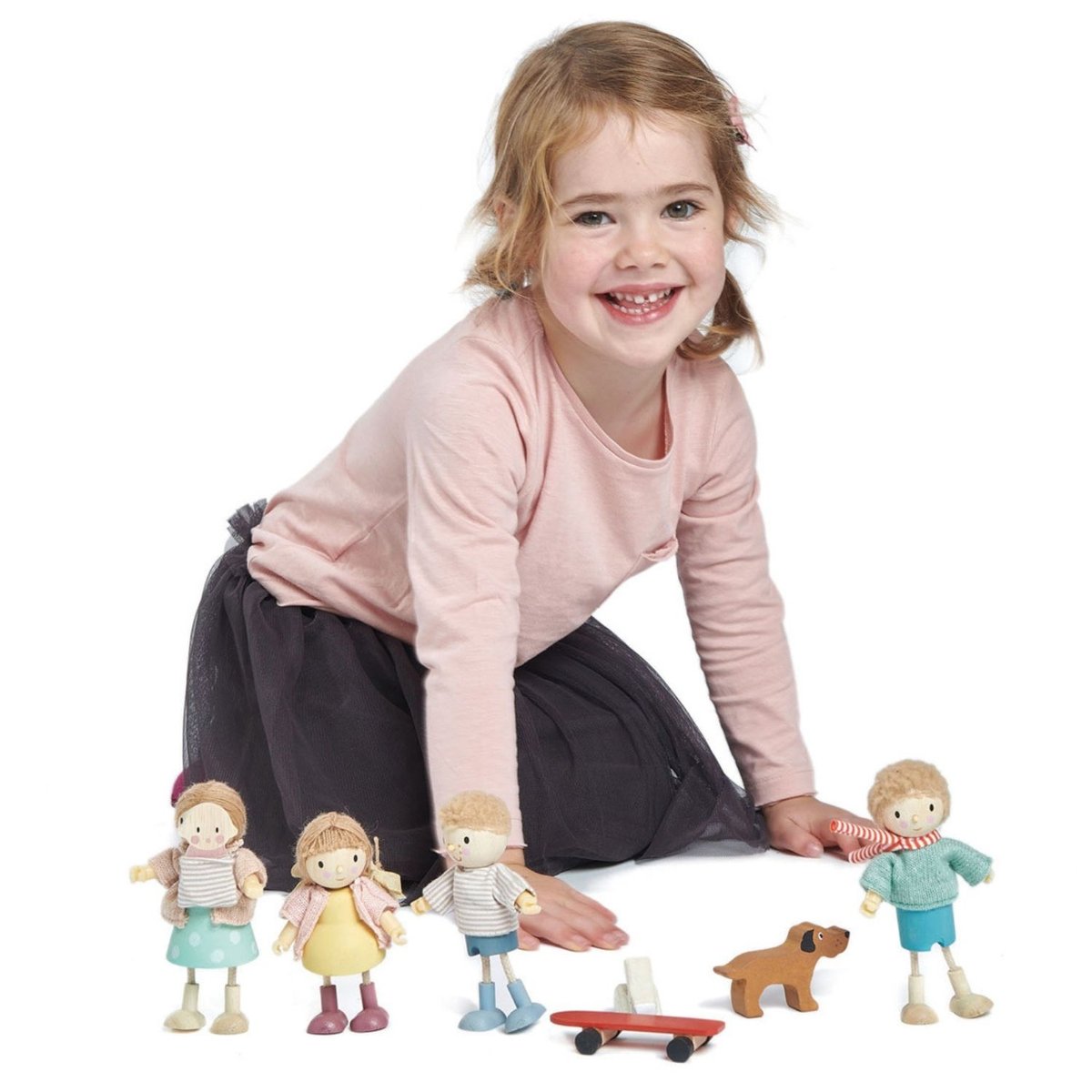 Poupée Edward avec skateboard multicolore, TENDER LEAF TOYS