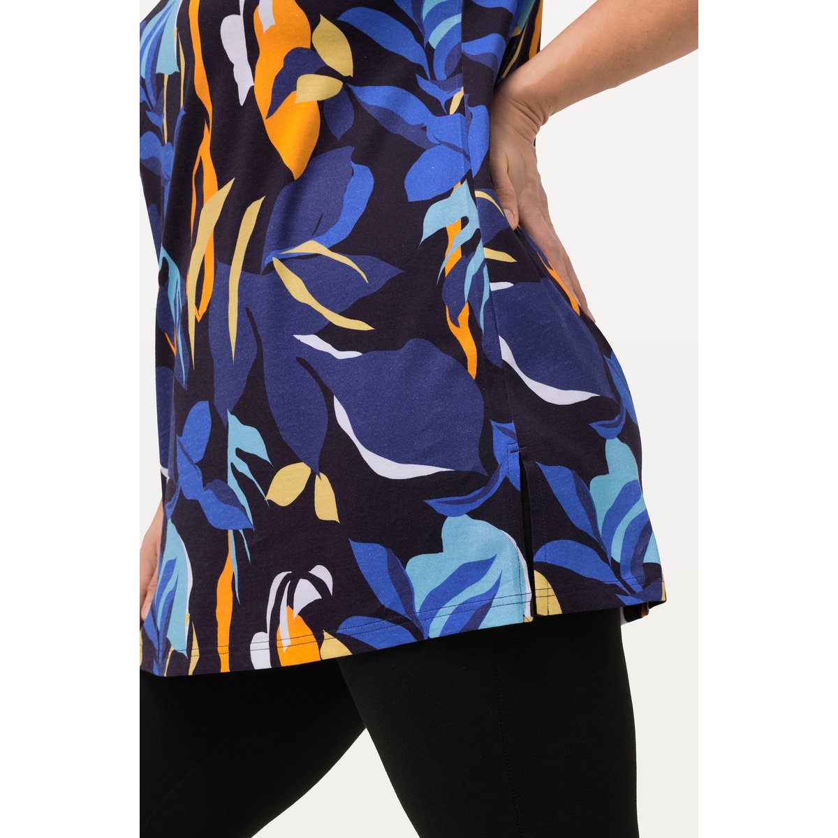 T-shirt long marine, ULLA POPKEN