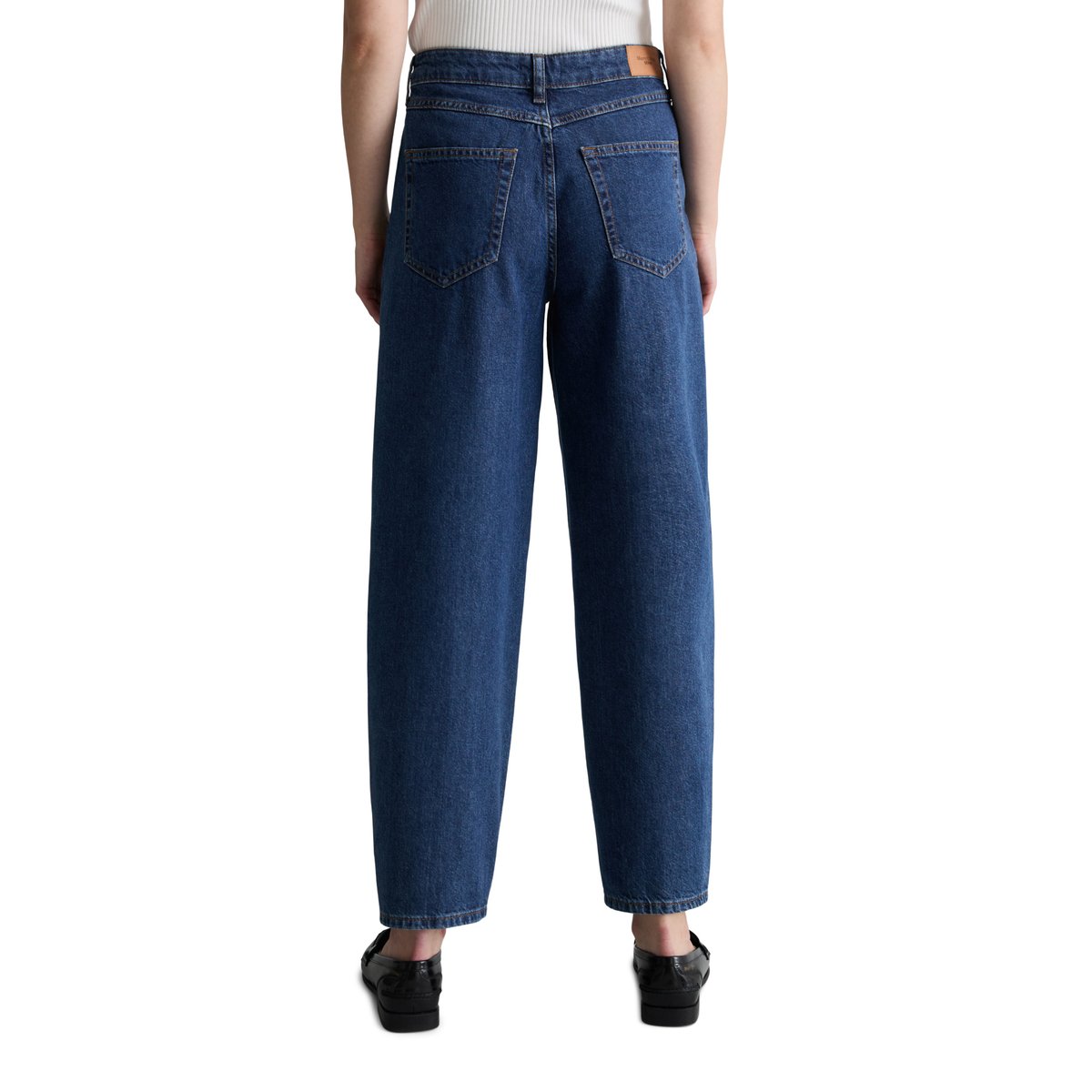 Jean modèle Stine, coupe barrel, longueur raccourcie en pur coton bleu, MARC O’POLO DENIM