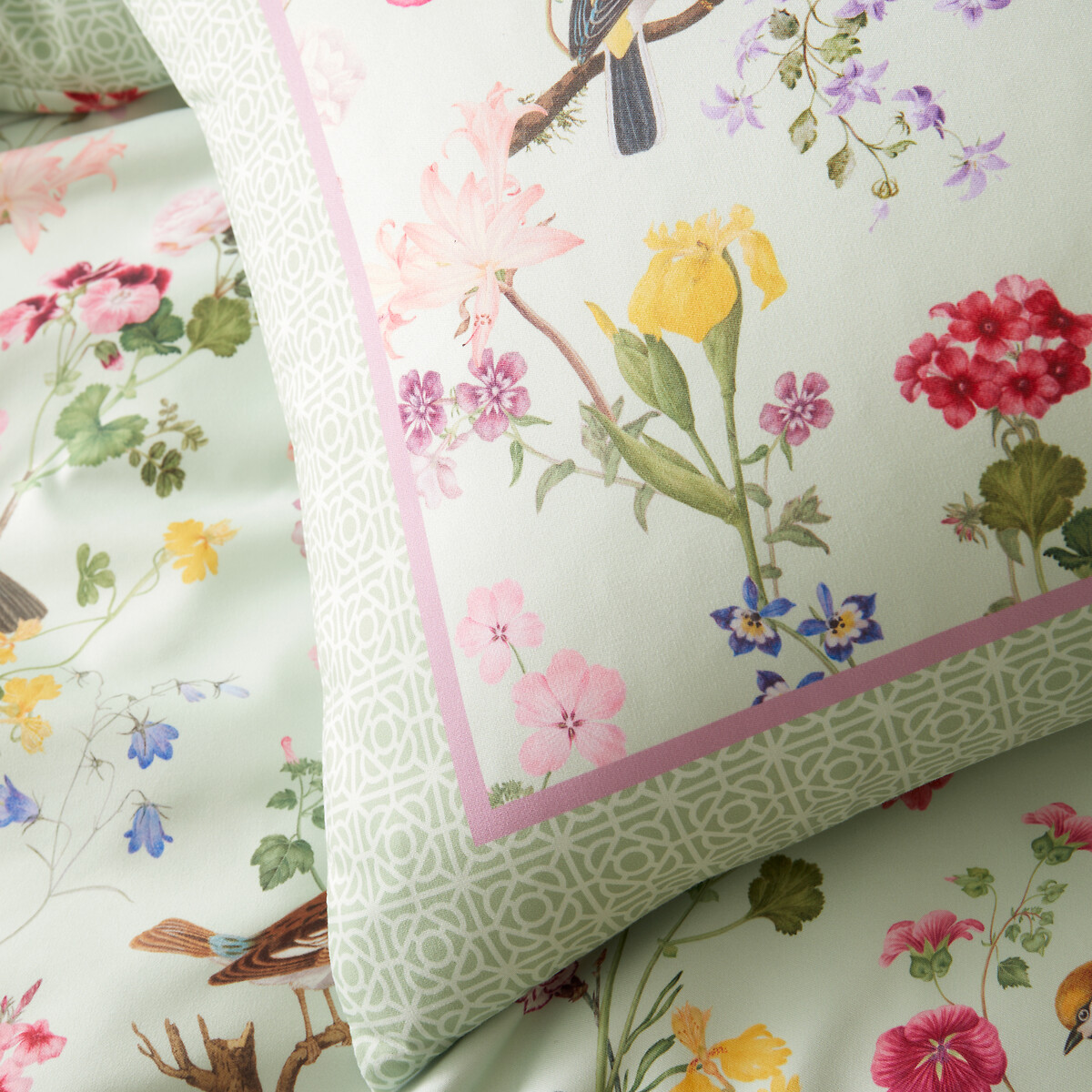Rhs X Catherine Lansfield Birds In Bloom So Soft Duvet Cover And Pillowcase Set green, RHS