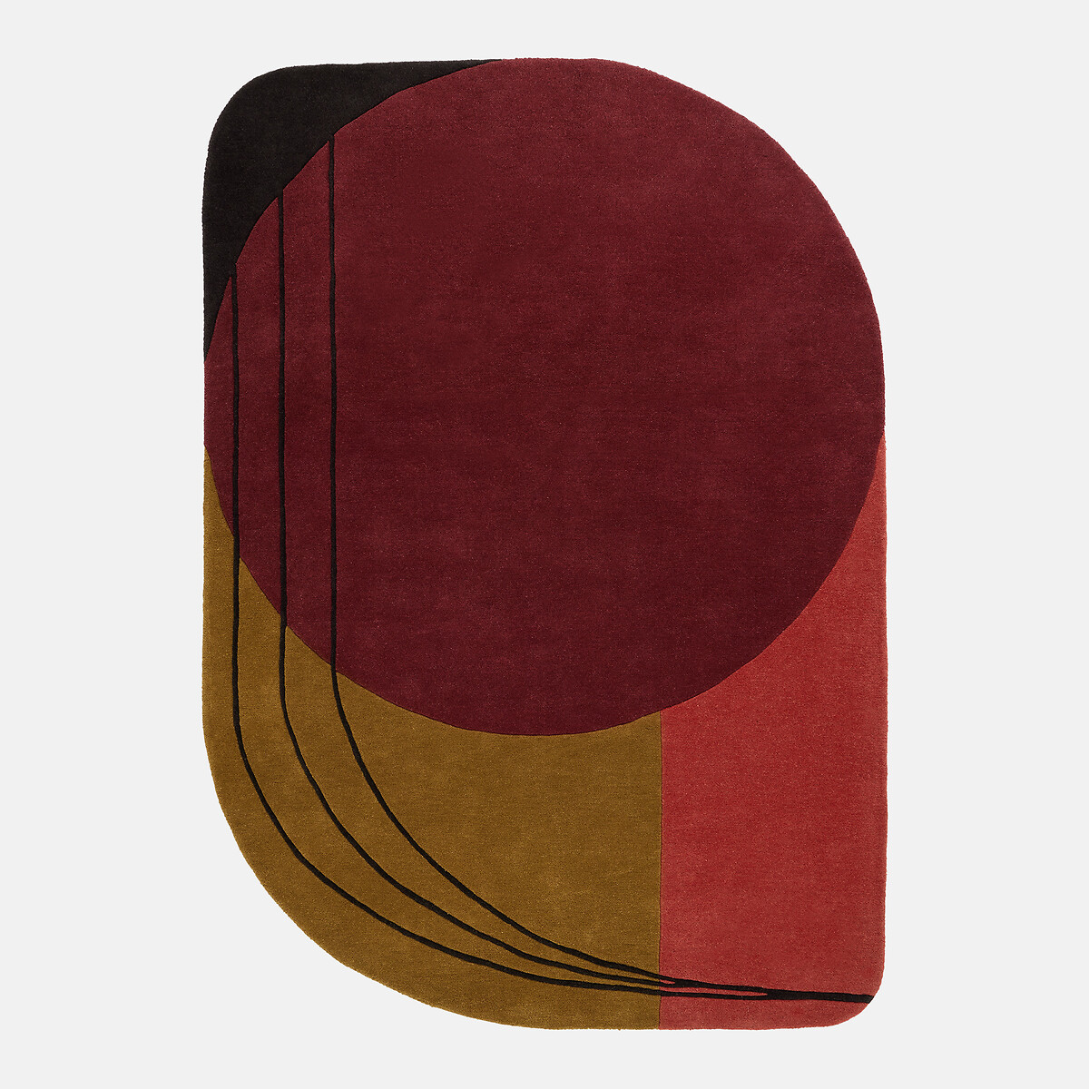 Tapis asymétrique en laine, NODIN multicolore, LA REDOUTE INTERIEURS