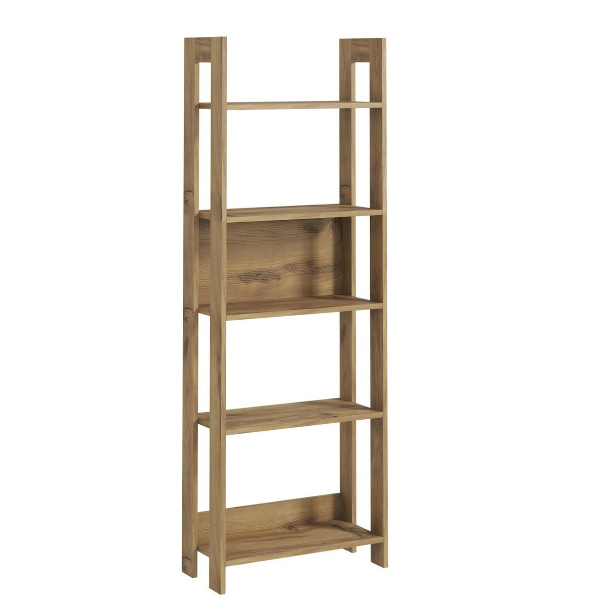 Bibliothèque étagère effet bois avec niche ouverte MARFA bois naturel, PIER IMPORT