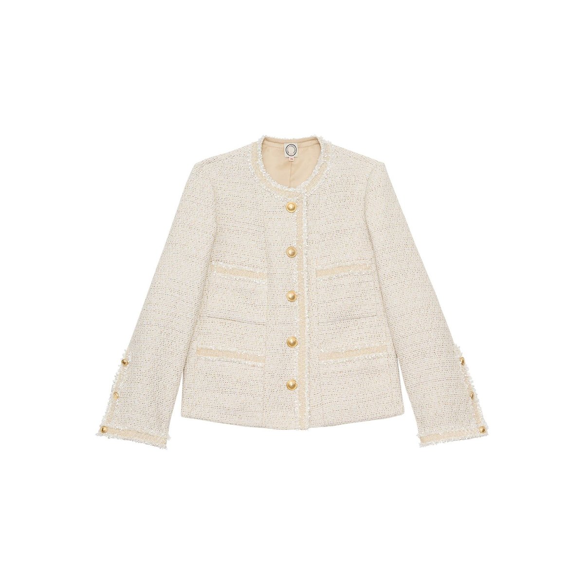 Veste Adelaïde en coton ecru, INES DE LA FRESSANGE PARIS