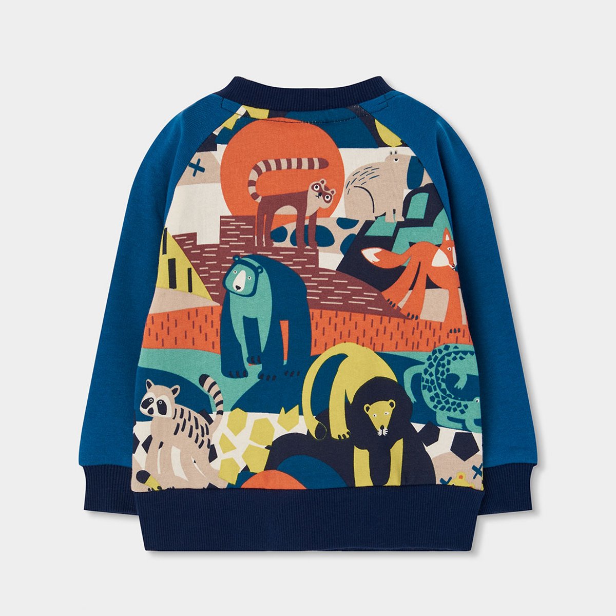 Sweat-shirt garçon molleton imprimé animaux multicolore, BOBOLI