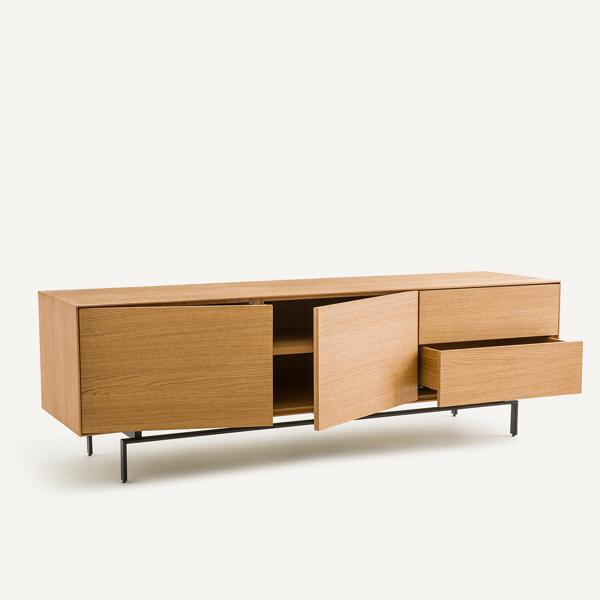TV-Reihenmöbel mit Eichenfurnier, Oreko natureicheholz, AM.PM