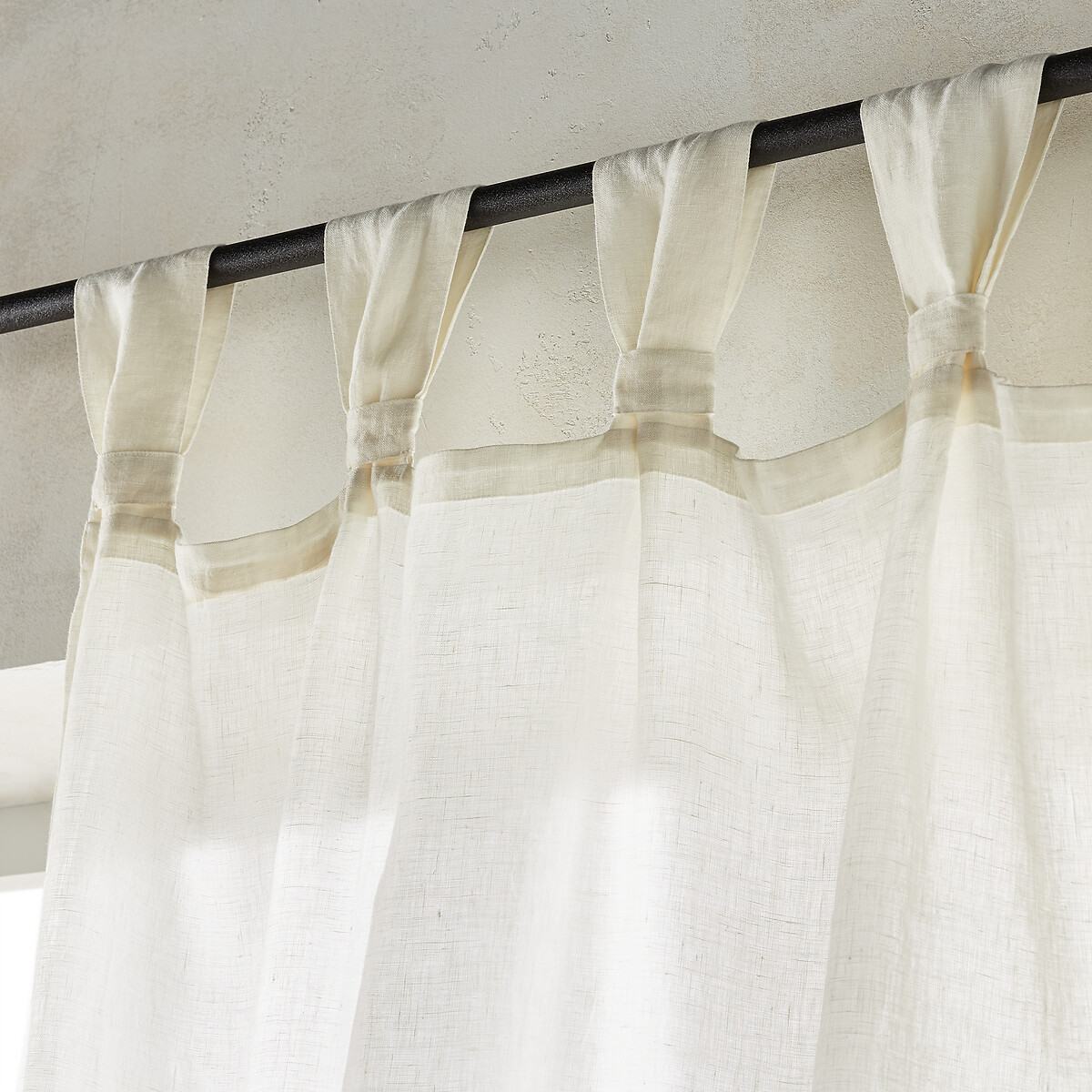 Jaliska Single Linen Curtain with Tab Top white foam, AM.PM