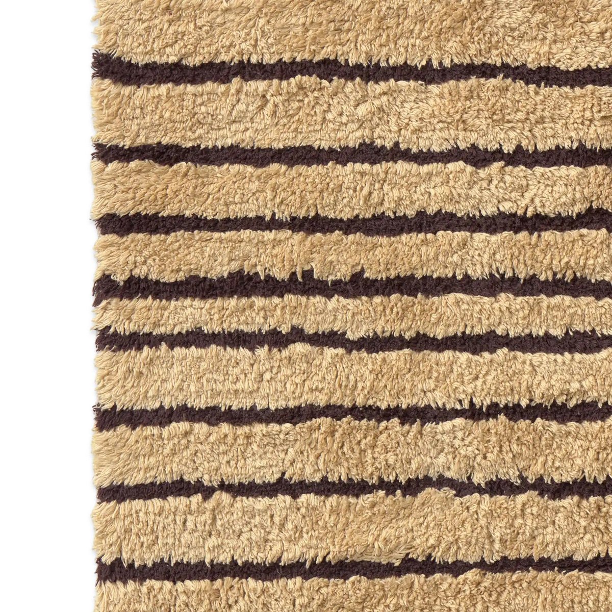 Tapis rectangulaire en coton Clay COLOR ON miel clair, grain de café, terre cuite, monstera, naturel, LORENA CANALS
