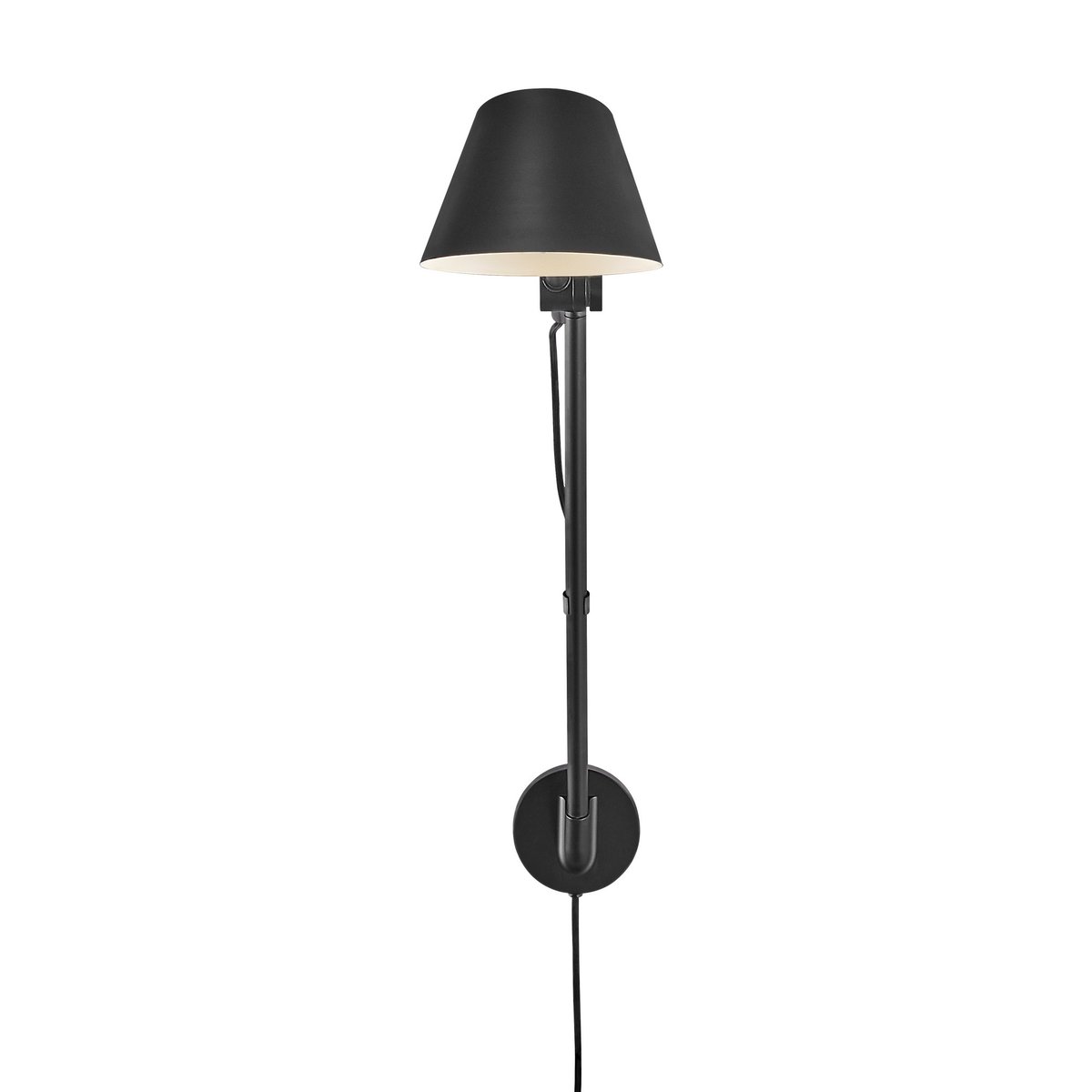 Applique murale minimaliste bidirectionnelle, bras et tête réglables en aluminium, STAY noir, DESIGN FOR THE PEOPLE