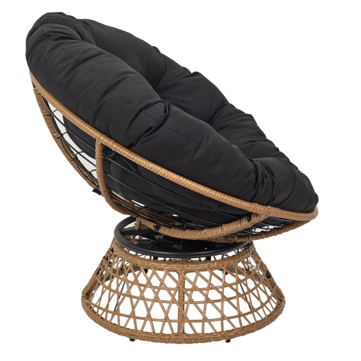 Fauteuil D'extérieur Avec Coussin Noir noir, DECORATIE