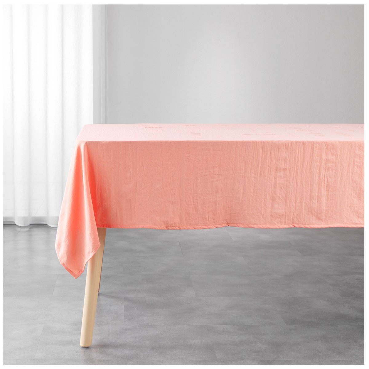 Nappe en microfibre lavee Suzie corail, EDEN