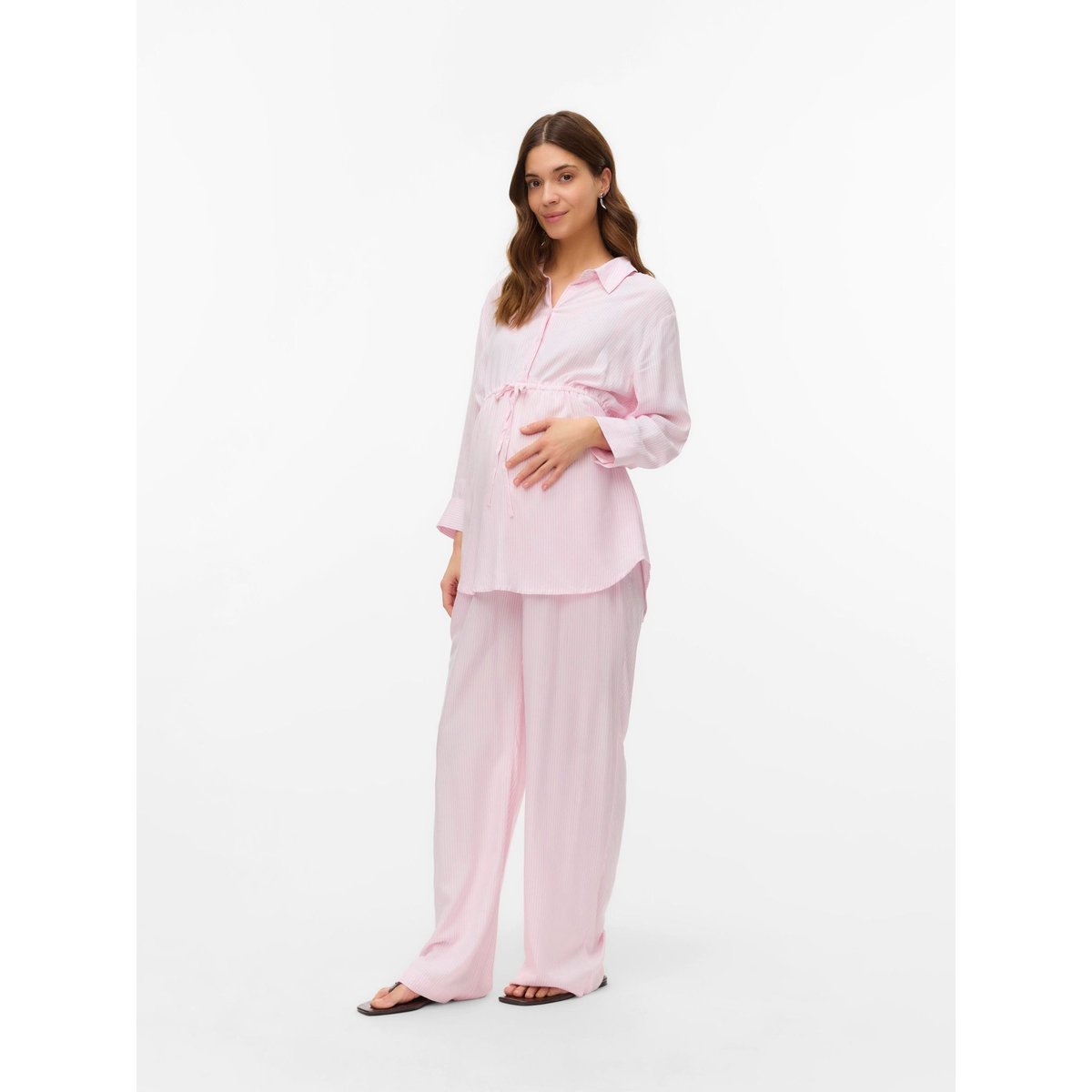 Pantalon À Jambe Large rose - sweet dreams, MAMA LICIOUS
