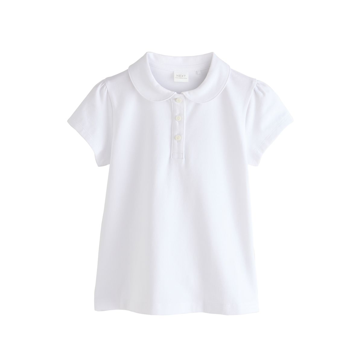 Haut d'école en coton stretch, lot de 2 blanc, NEXT