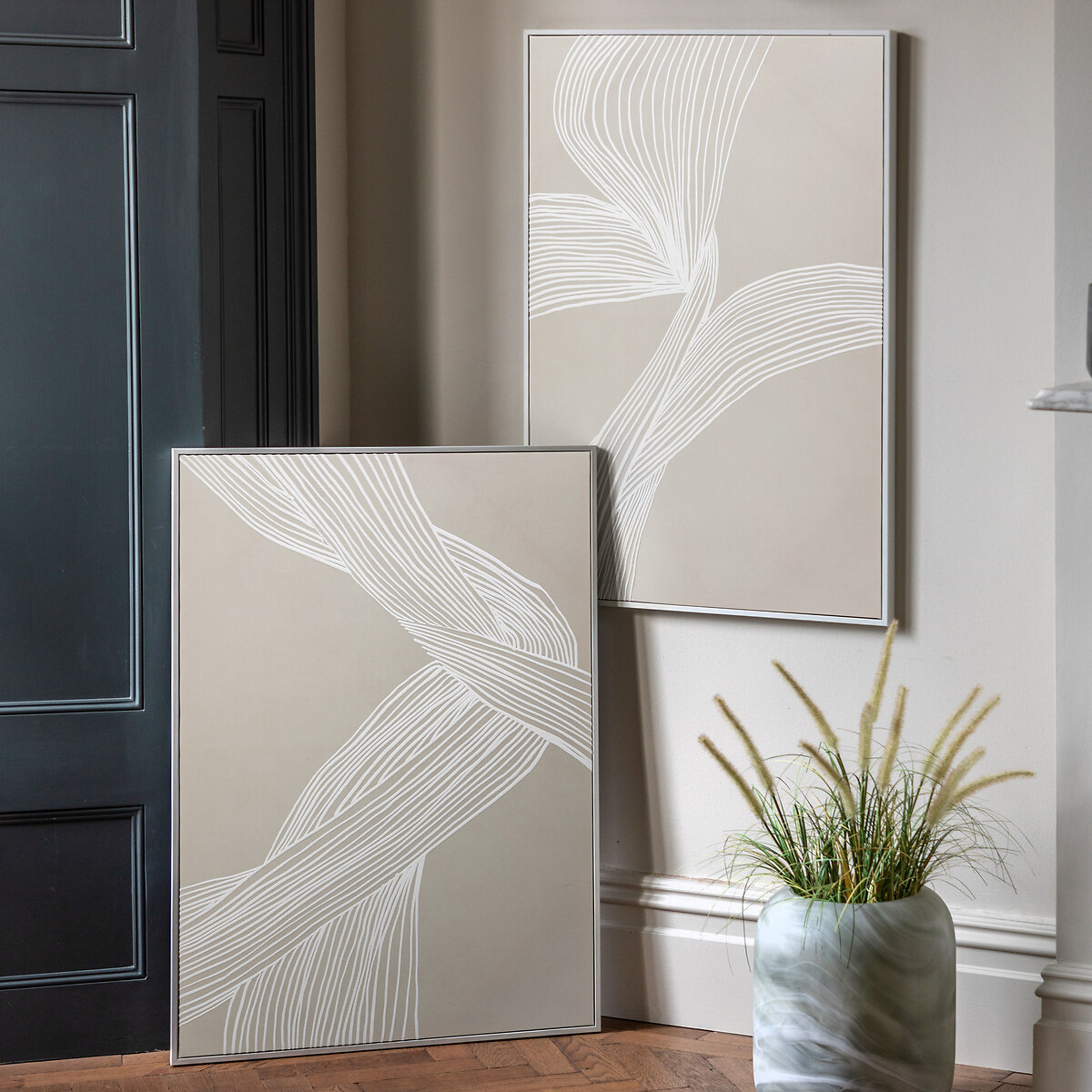 70x100cm Entwined Framed Canvas natural, ÉDITÉ