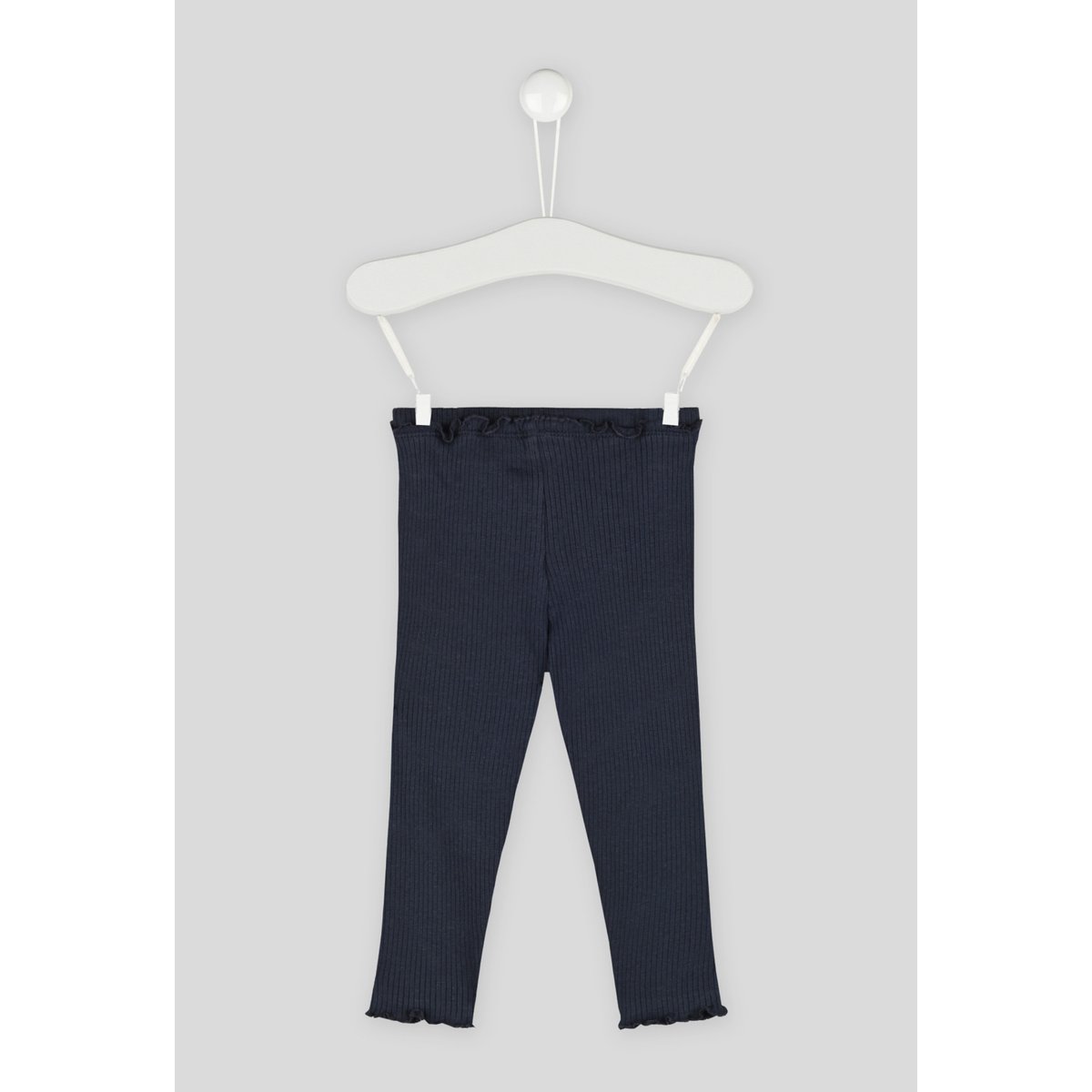 Legging côtelé uni en coton BIO GOTS marine, BOUT'CHOU