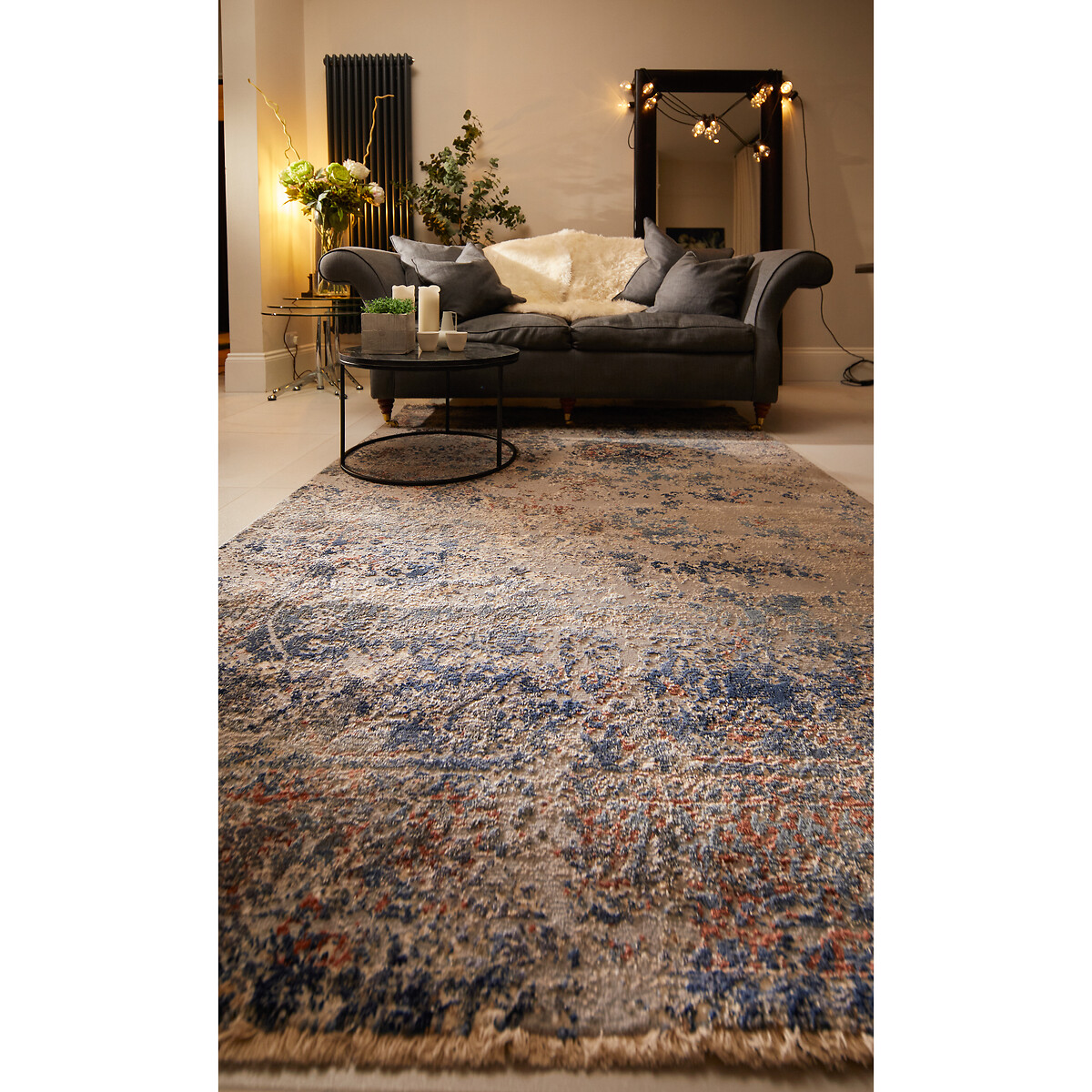 Faded Distressed Textured Rug multi-coloured, SO'HOME
