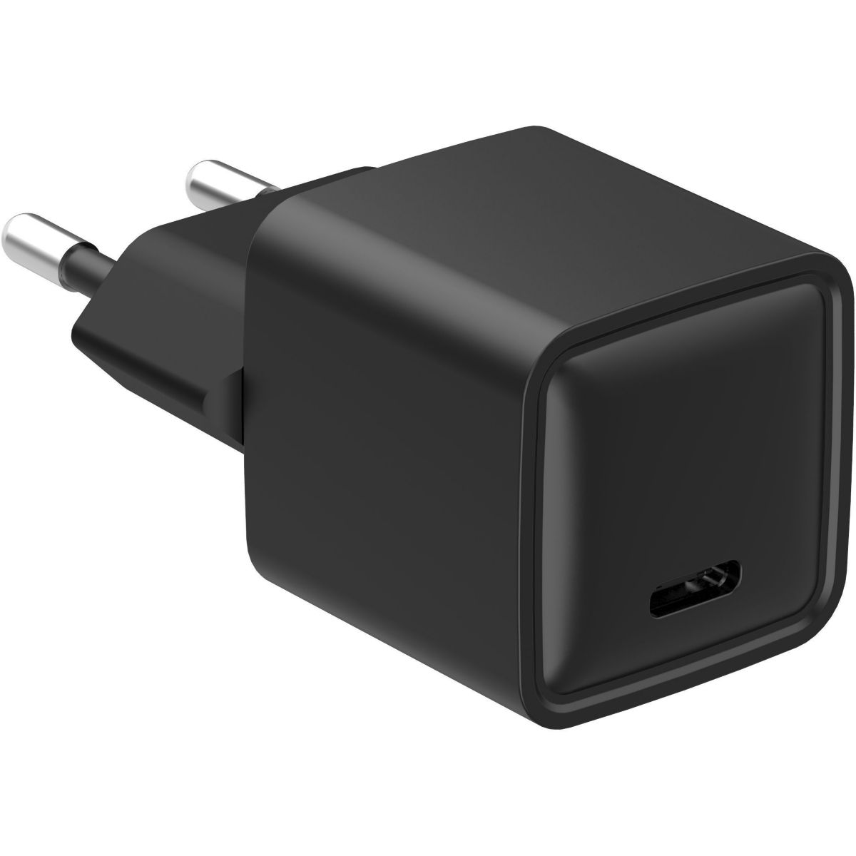 Chargeur 20W charge rapide USB-C Noir couleur unique, ESSENTIEL B