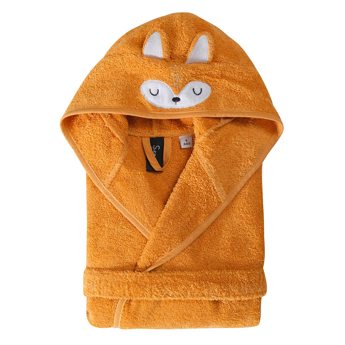 Peignoir de bain enfant 450 g/m² LITTLE FOXY caramel, SENSEI MAISON