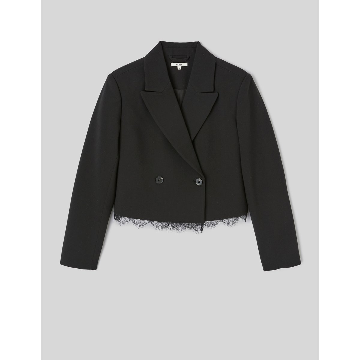 Veste tailleur courte dentelle noir, BZB