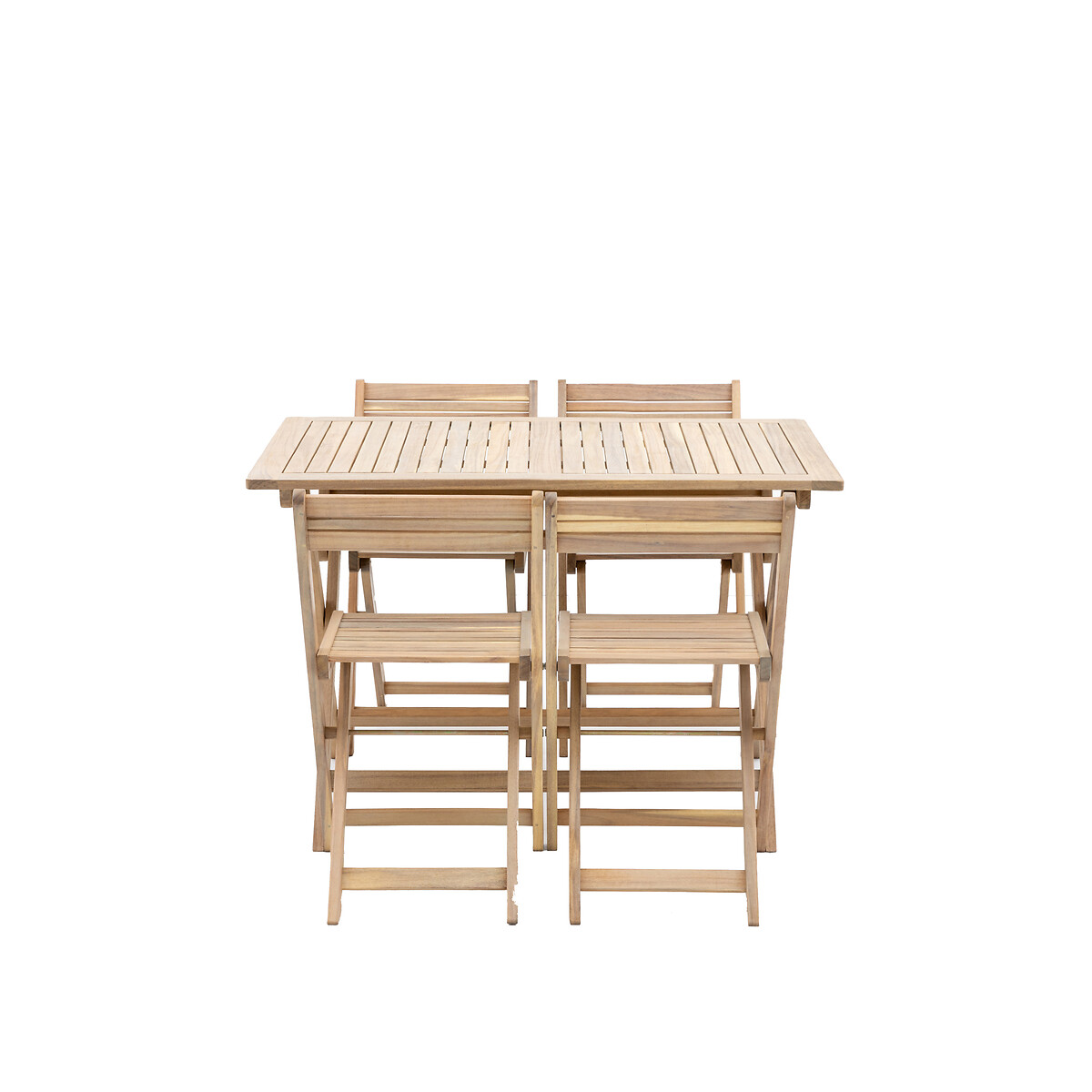 4 Seater Mellot Garden Folding Dining Set natural, SO'HOME