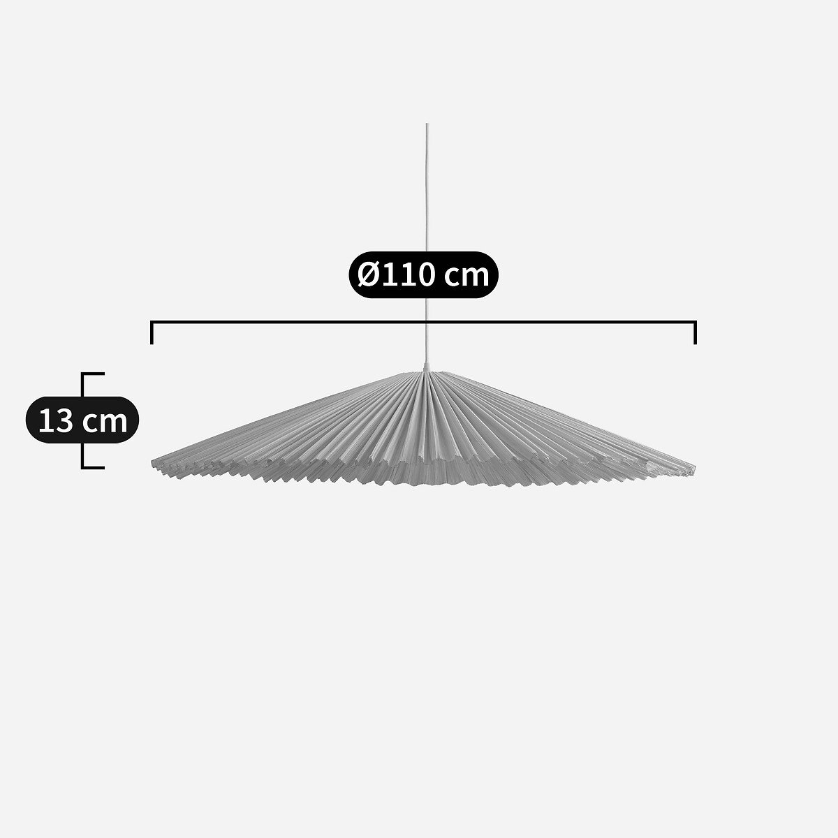 Hanglamp met plooien van geweven bamboe, Bansa naturel, AM.PM