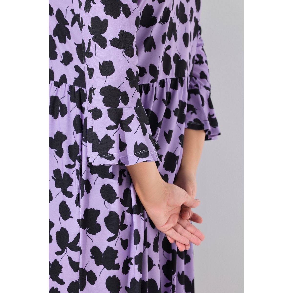 Robe en jersey coupe évasée violet, ULLA POPKEN