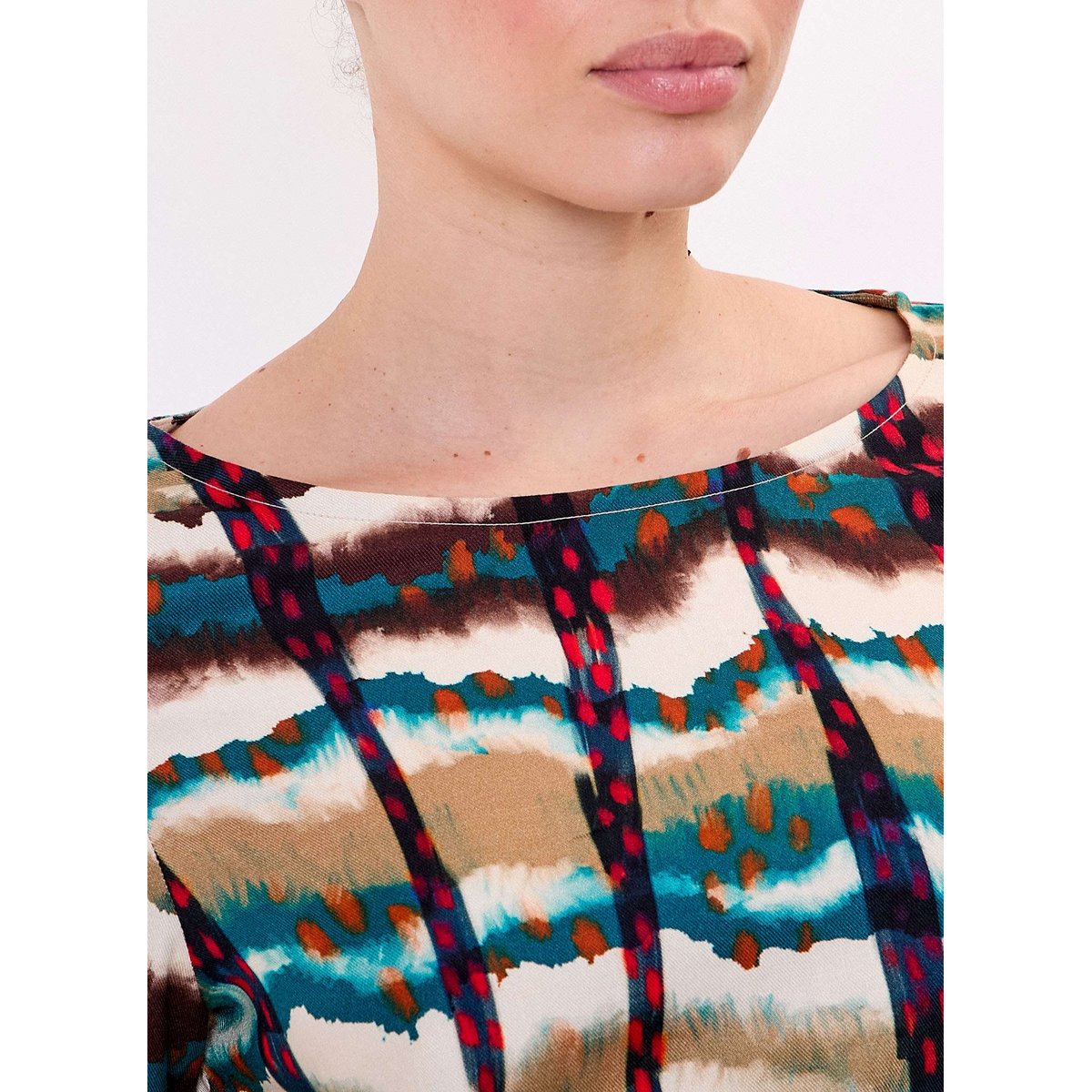 Top fluide esprit sweat LOSAN beige biscuit, LA FIANCÉE