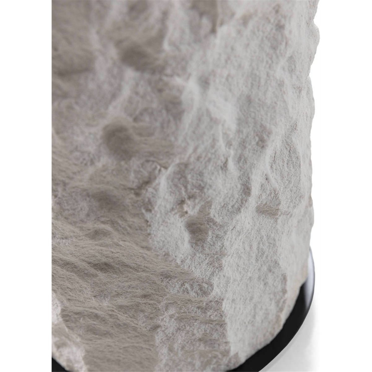 Lampe de table en grès et métal blanc et noir, RECOLLECTION