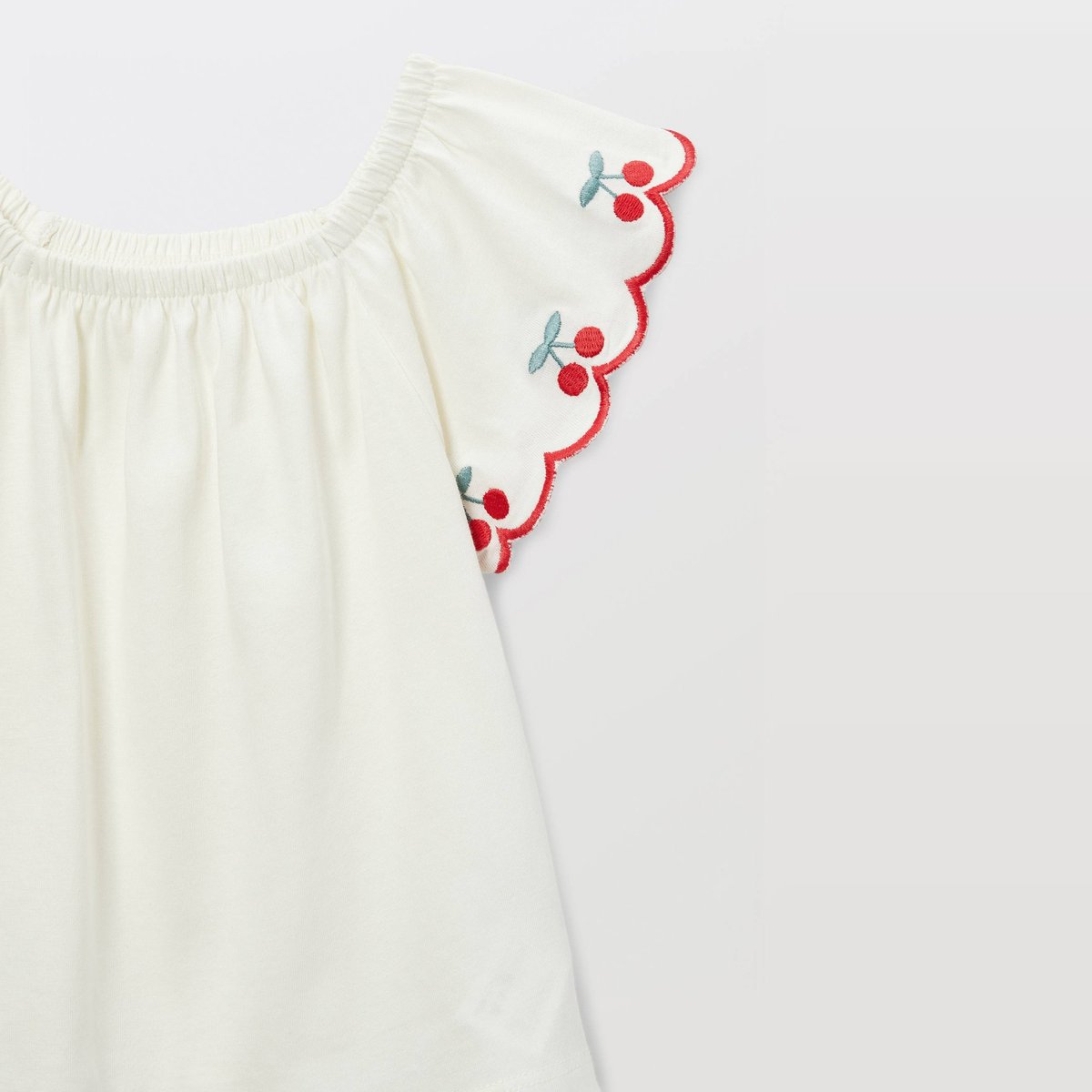 T-shirt manches courtes brodé en coton BIO GOTS eclat, BOUT'CHOU