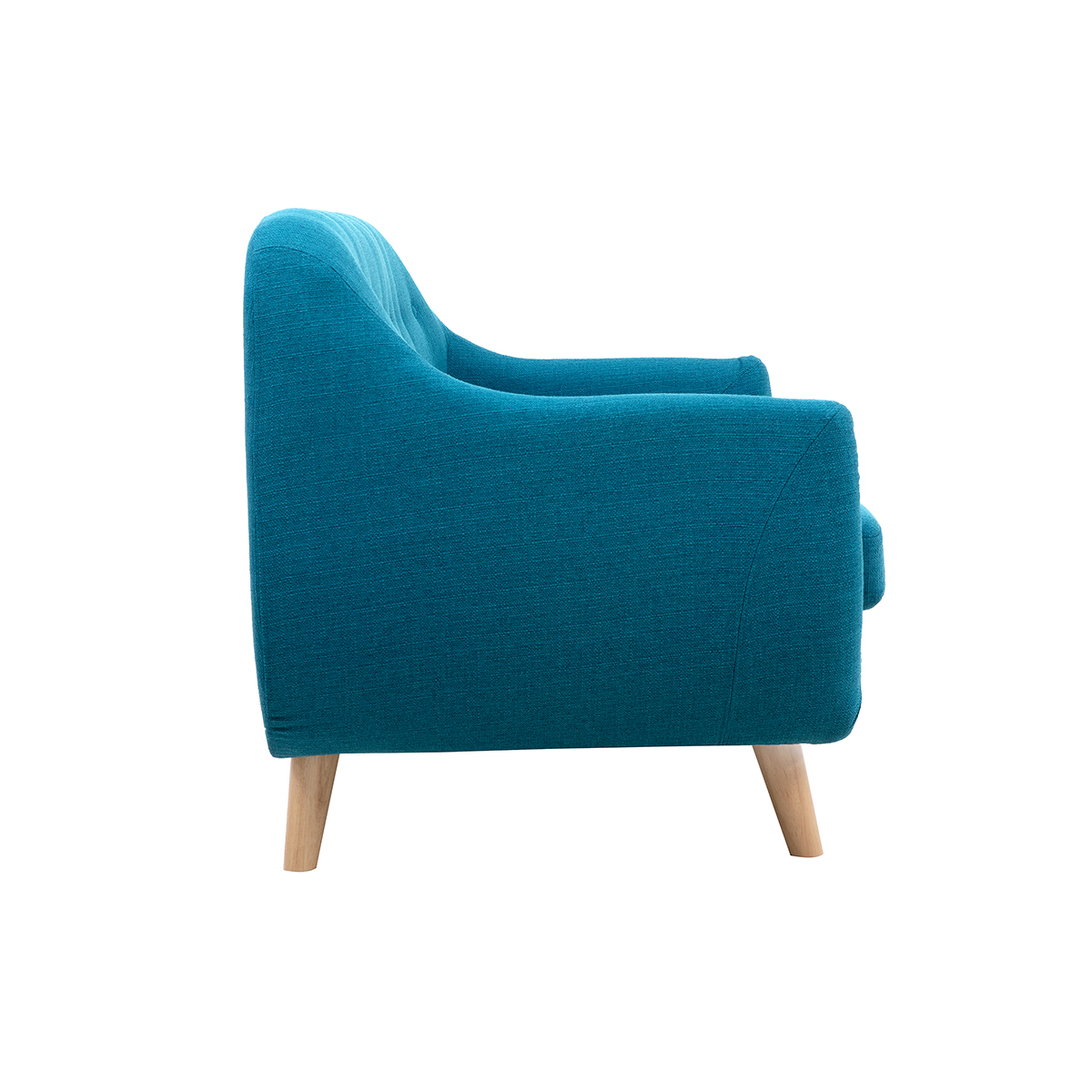 Canapé scandinave déhoussable 2 places YNOK bleu canard, MILIBOO