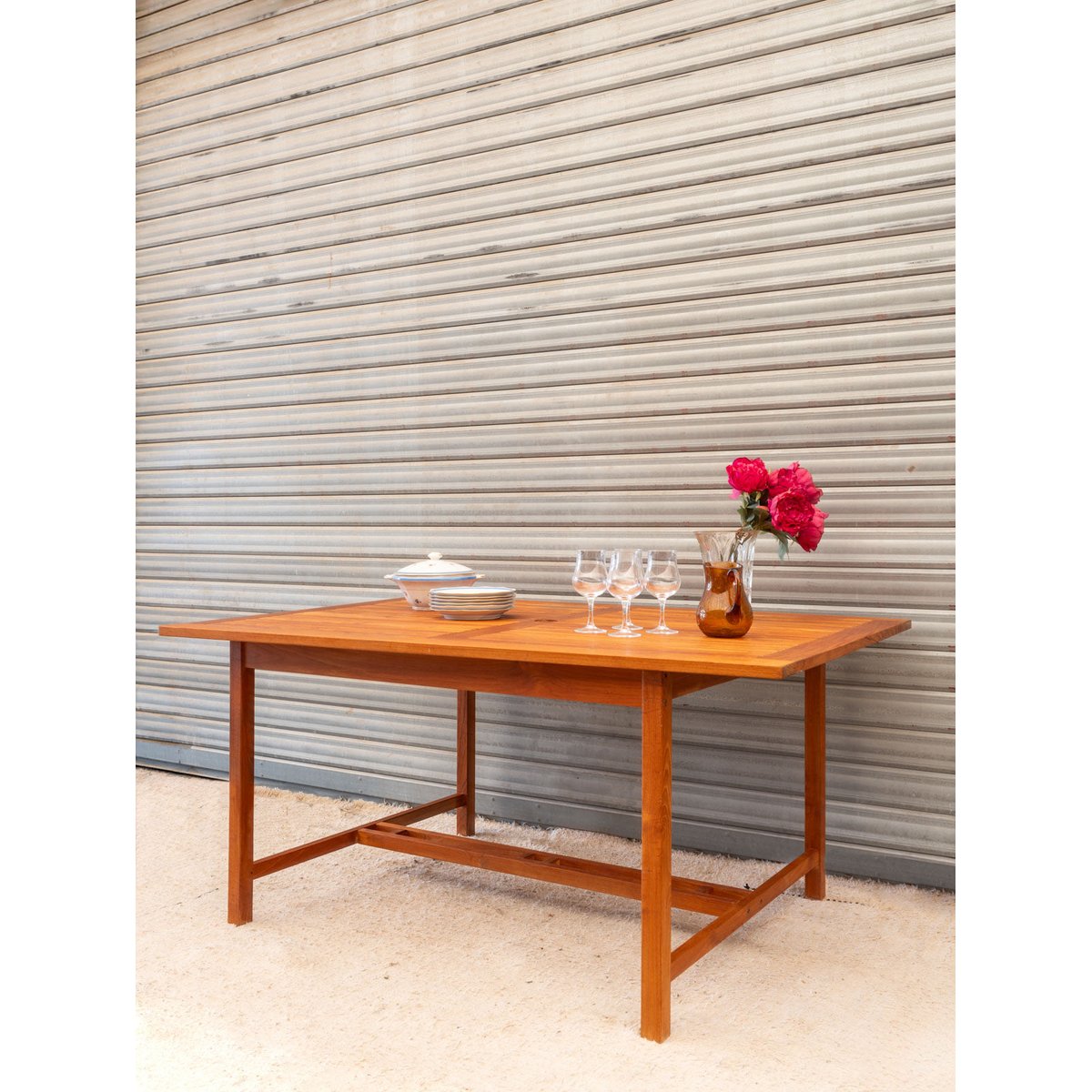 Table à manger en bois Romy N°1444 - Bon état bois clair, DEBONGOUT