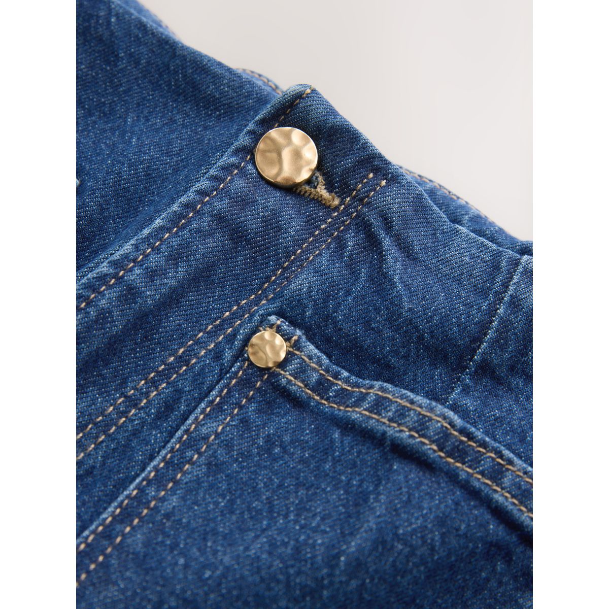 Jean stretch à taille haute et poche plaquée bleu foncé, NEXT