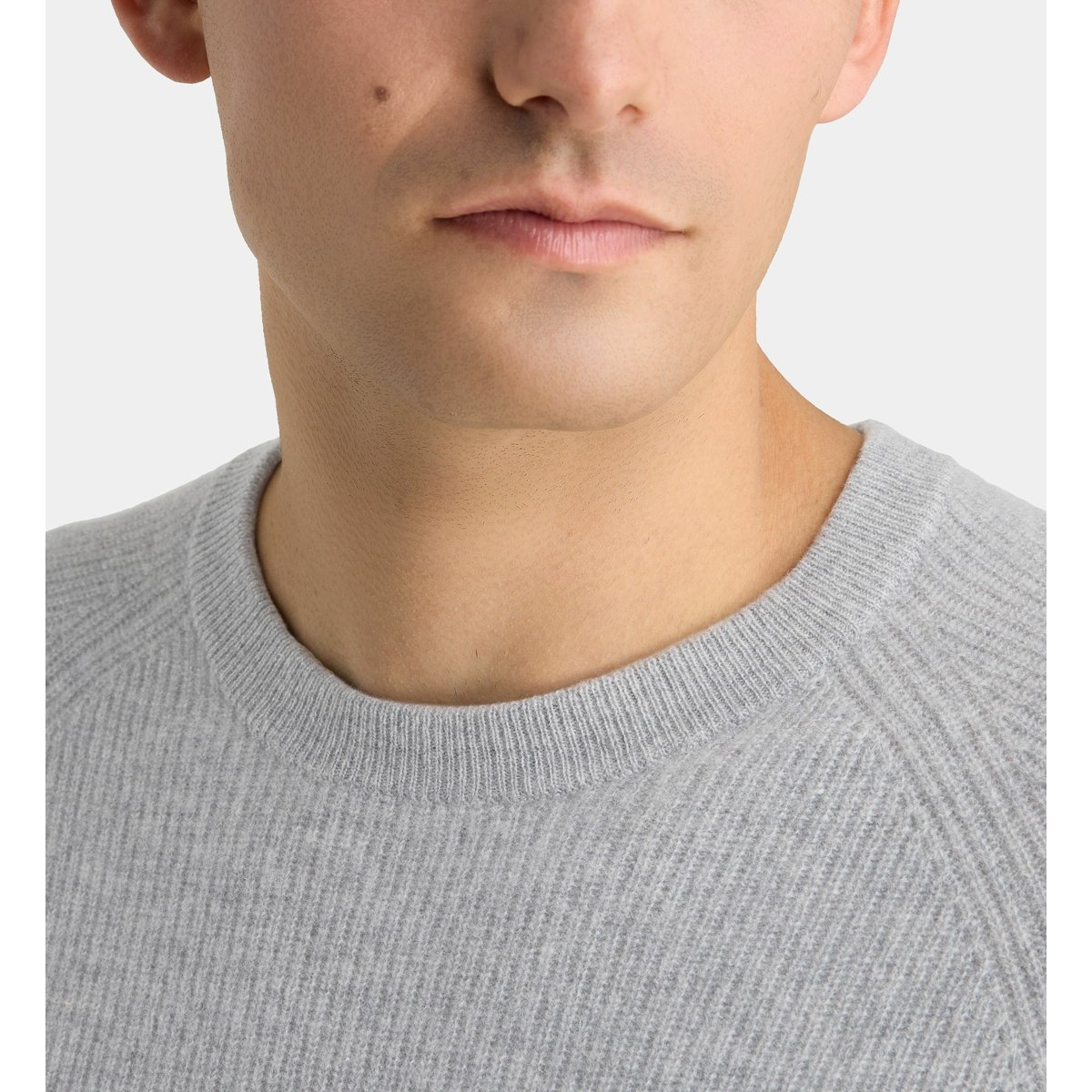 Pull droit   nashrib cachemire gris clair, GALERIES LAFAYETTE