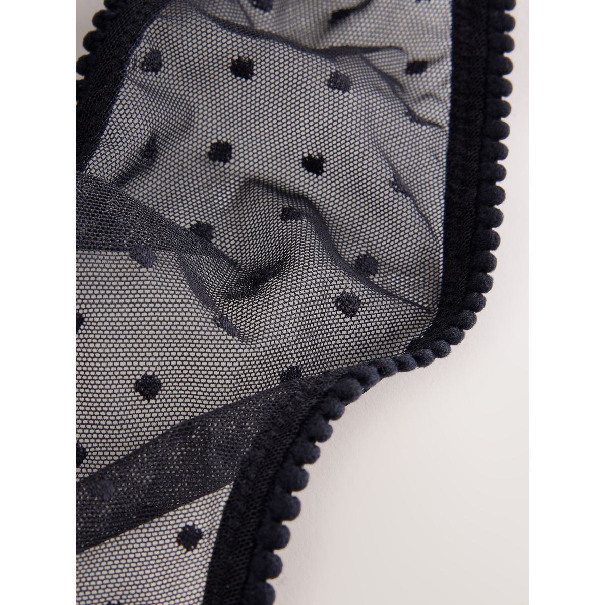 Culotte en mesh à pois noir, NEXT
