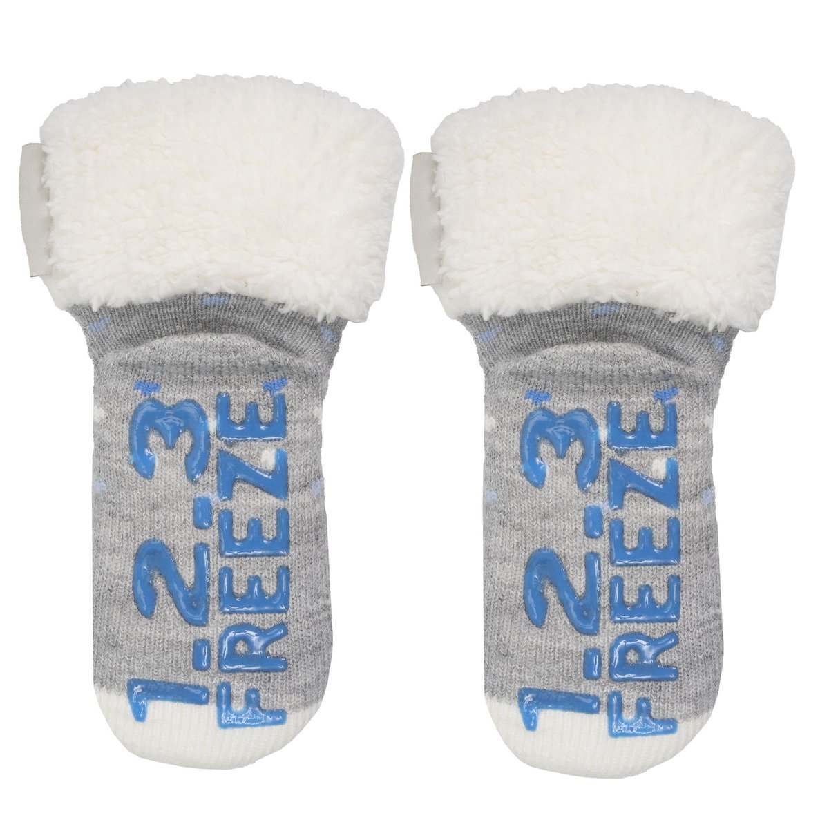 Chaussettes anti-dérapantes pingouin - maille gris, ISOTONER