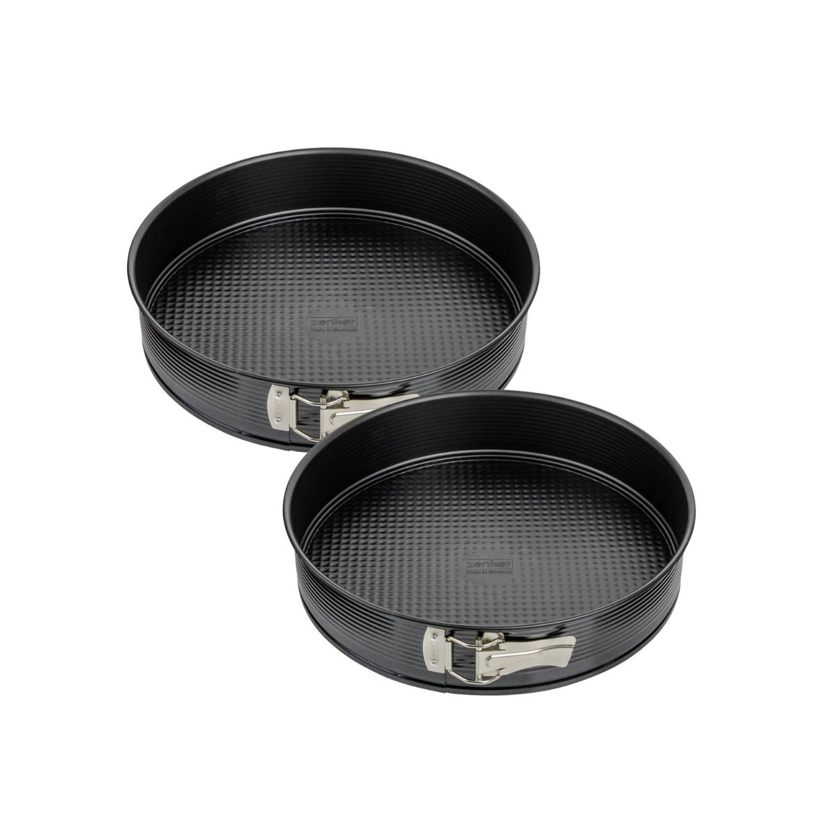 Ensemble de 2 Moules à manqué à charnière 26 cm BLACK METALLIC noir, ZENKER